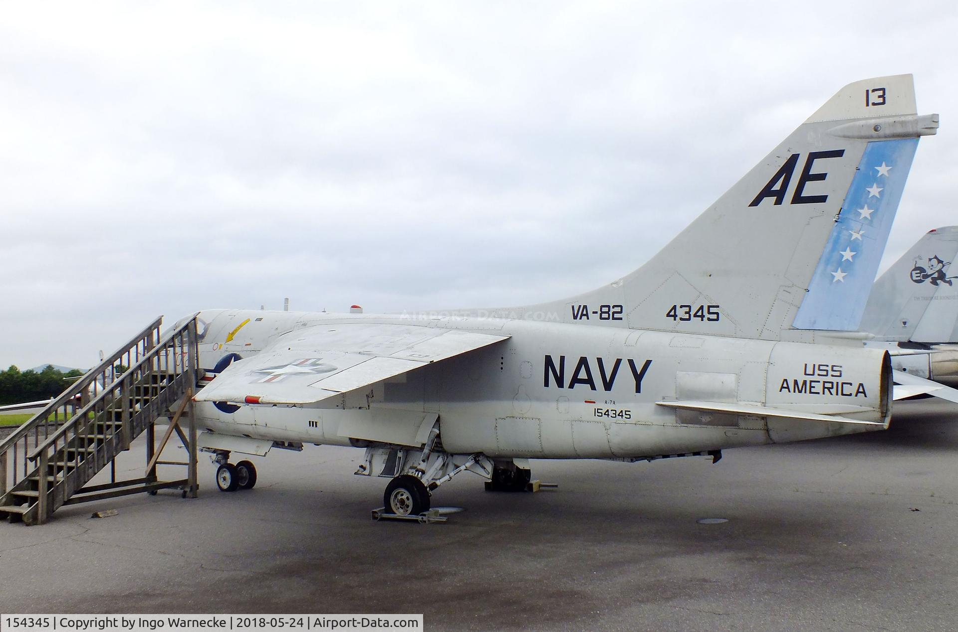 154345, LTV A-7A Corsair II C/N A-184, LTV A-7A Corsair II at the Hickory Aviation Museum, Hickory NC