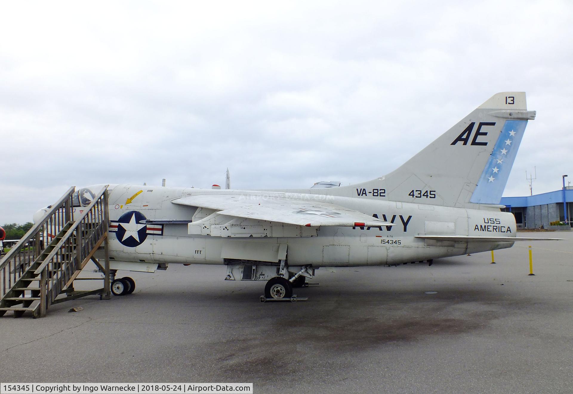 154345, LTV A-7A Corsair II C/N A-184, LTV A-7A Corsair II at the Hickory Aviation Museum, Hickory NC