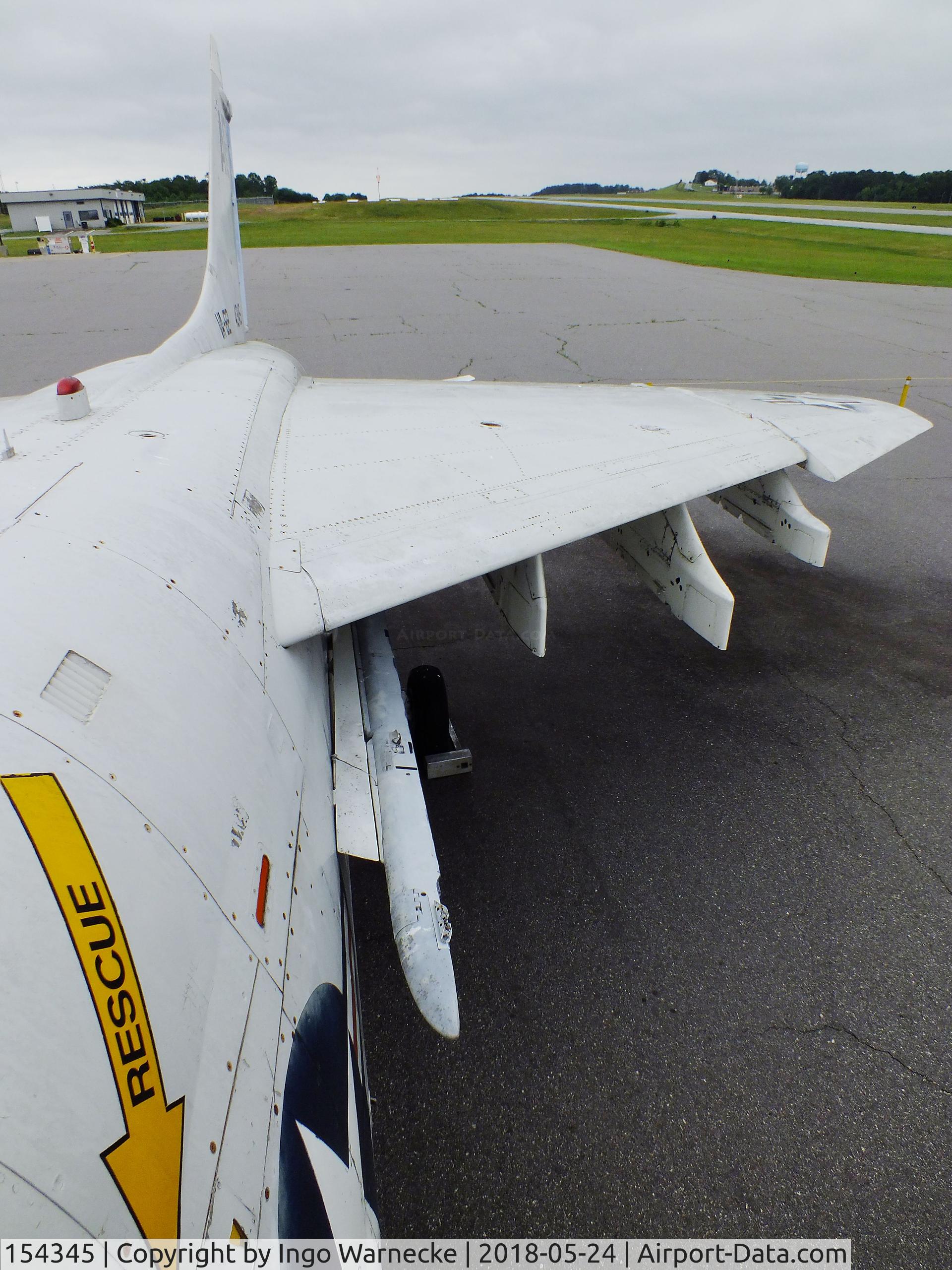 154345, LTV A-7A Corsair II C/N A-184, LTV A-7A Corsair II at the Hickory Aviation Museum, Hickory NC