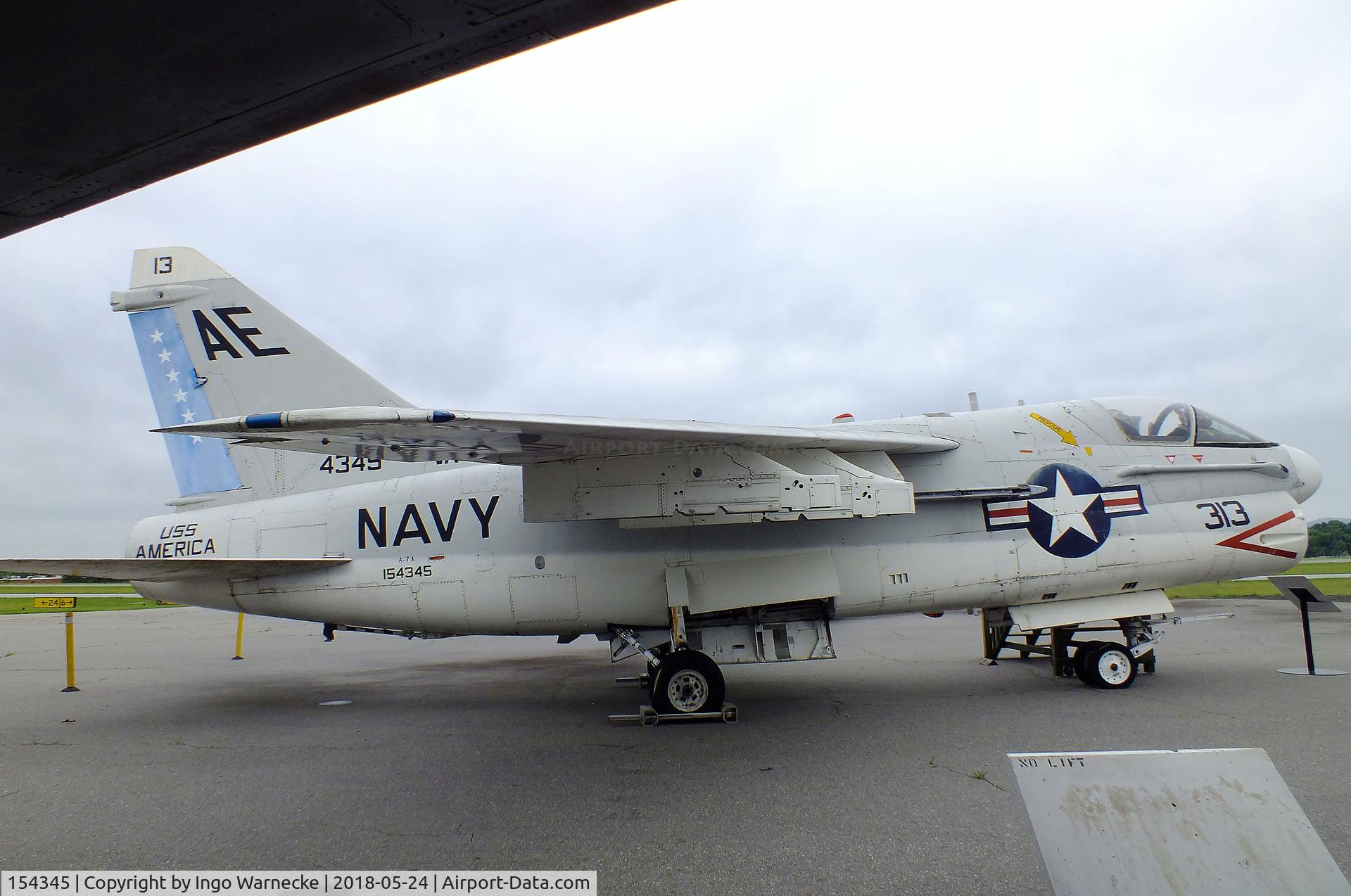 154345, LTV A-7A Corsair II C/N A-184, LTV A-7A Corsair II at the Hickory Aviation Museum, Hickory NC