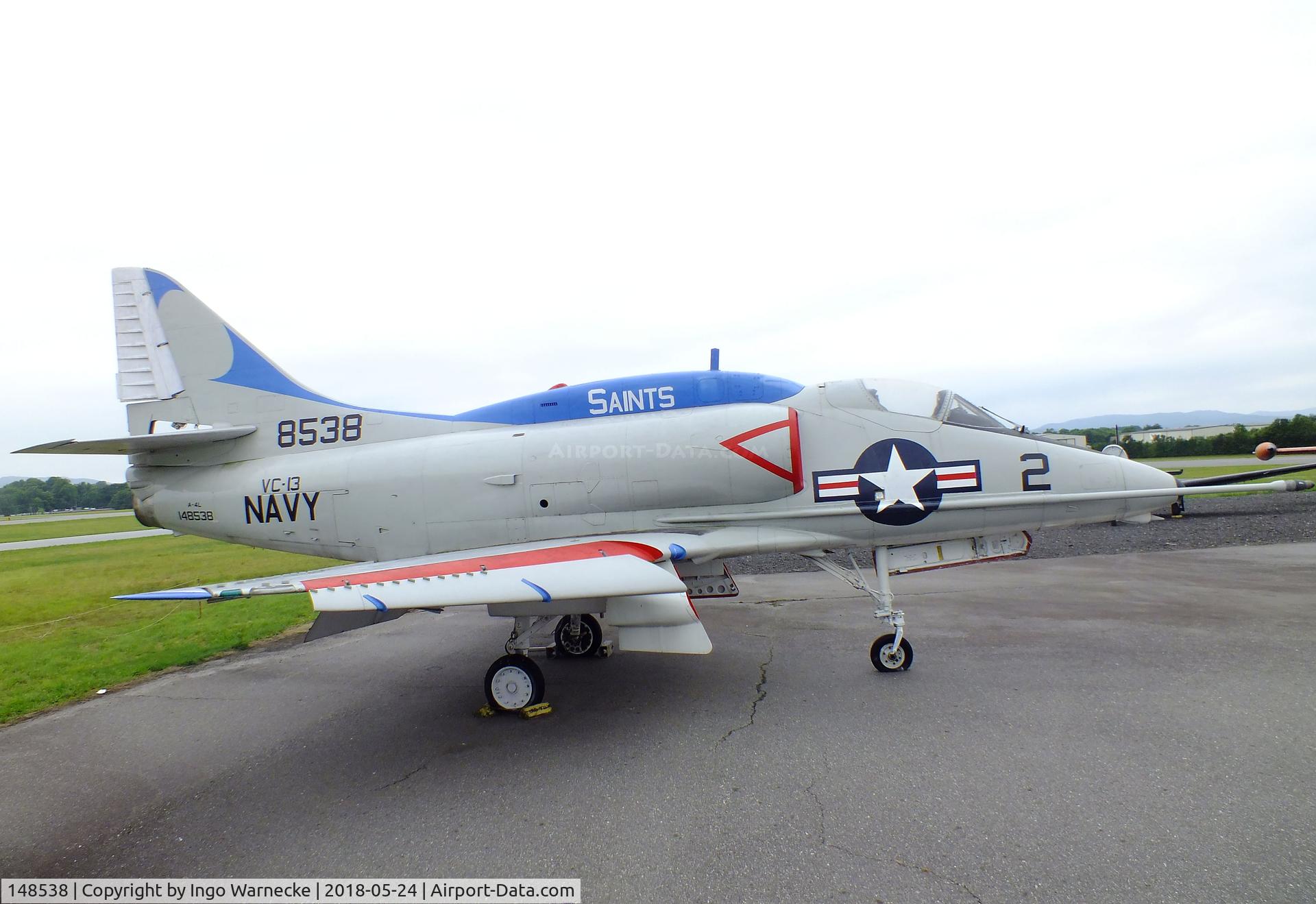 148538, Douglas A-4C Skyhawk C/N 12731, Douglas A-4C Skyhawk at the Hickory Aviation Museum, Hickory NC