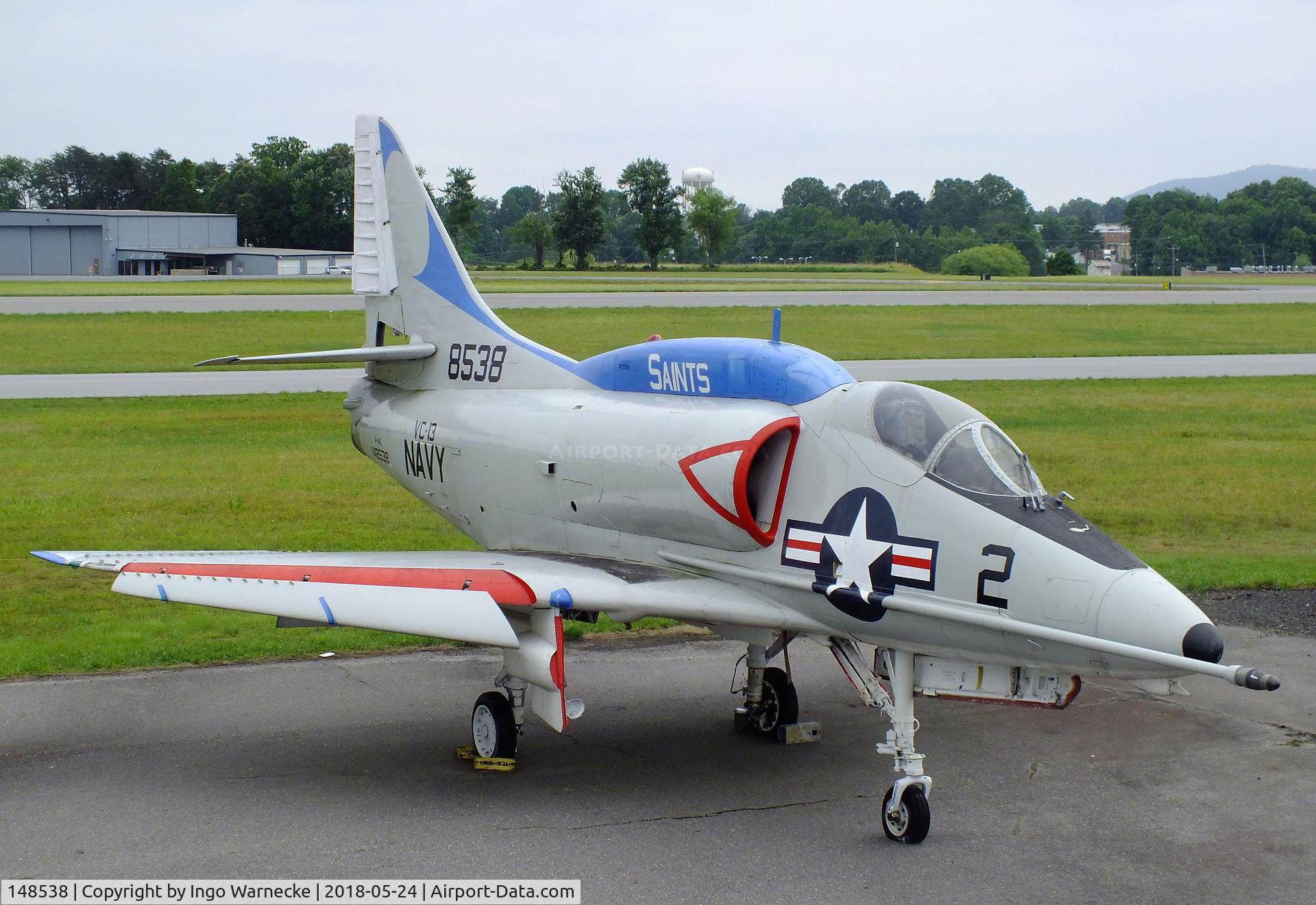 148538, Douglas A-4C Skyhawk C/N 12731, Douglas A-4C Skyhawk at the Hickory Aviation Museum, Hickory NC