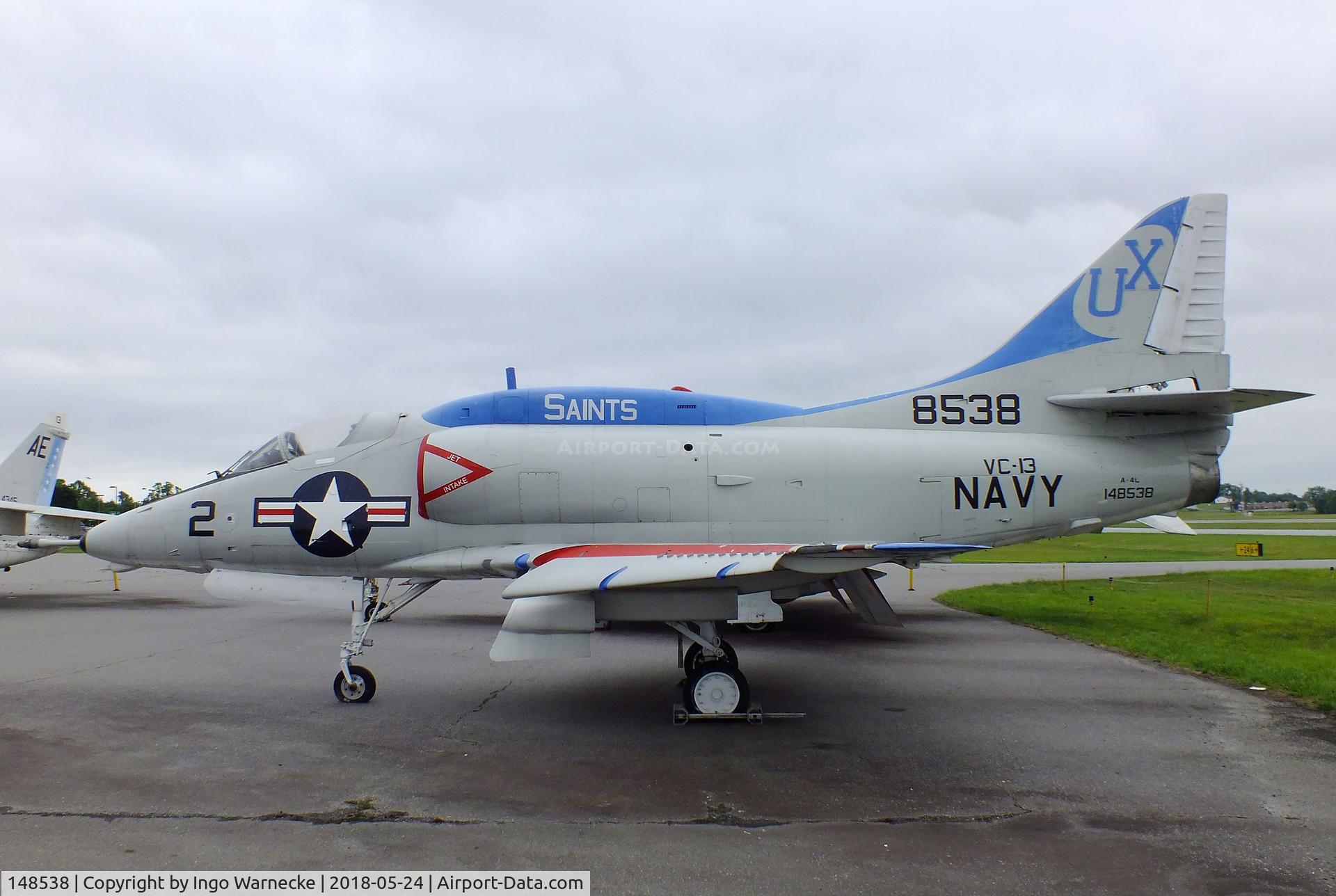 148538, Douglas A-4C Skyhawk C/N 12731, Douglas A-4C Skyhawk at the Hickory Aviation Museum, Hickory NC