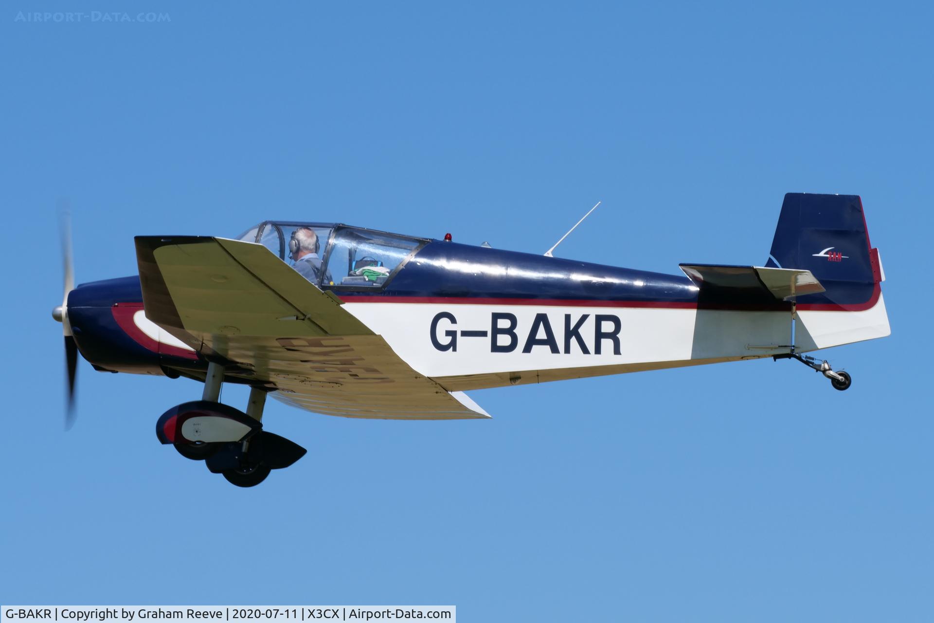 G-BAKR, 1958 SAN Jodel D-117 C/N 814, Departing from Northrepps.