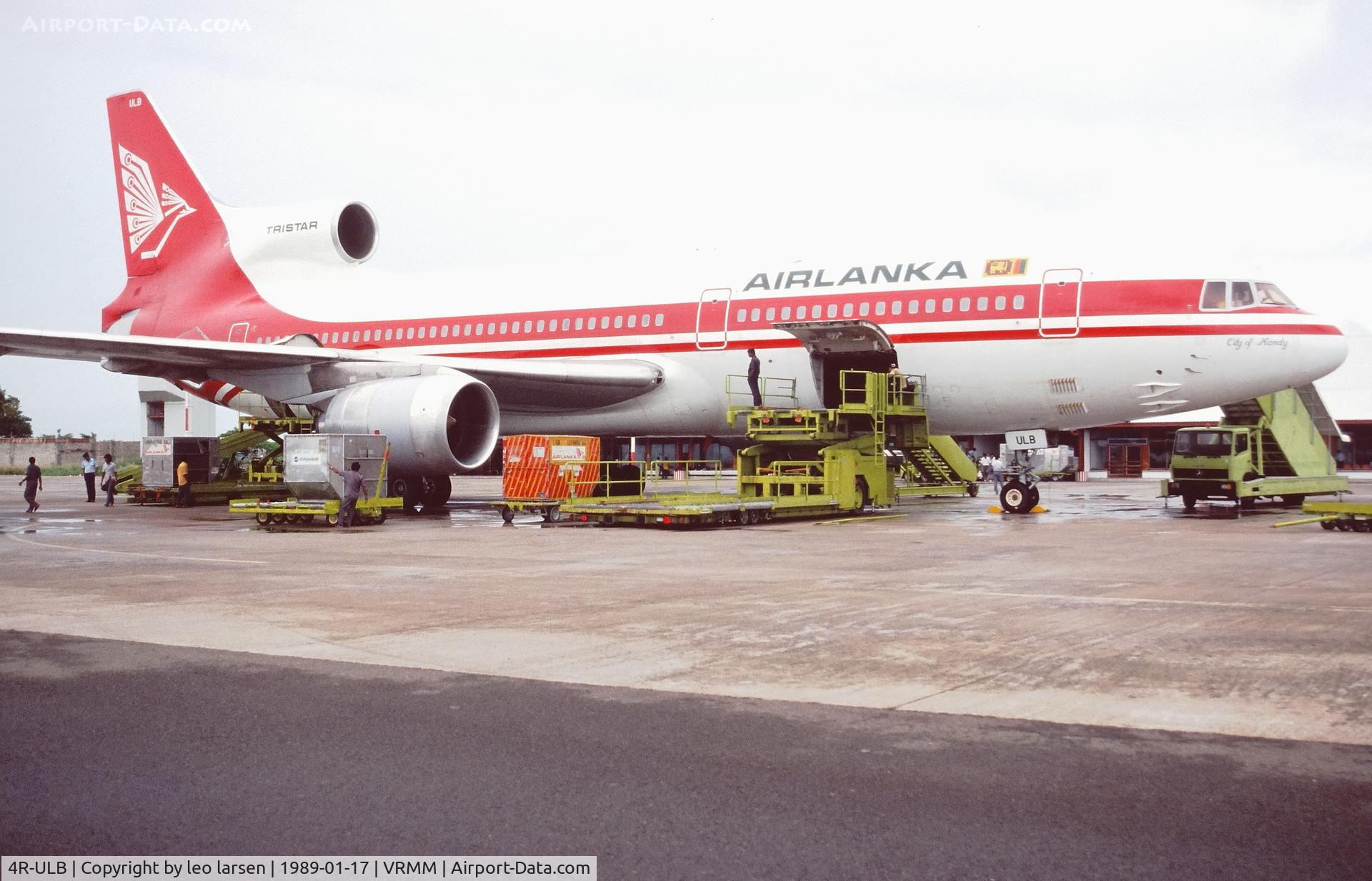 4R-ULB, 1982 Lockheed L-1011 Tristar 500 C/N 293F-1236, Male MLE 17.1.1989