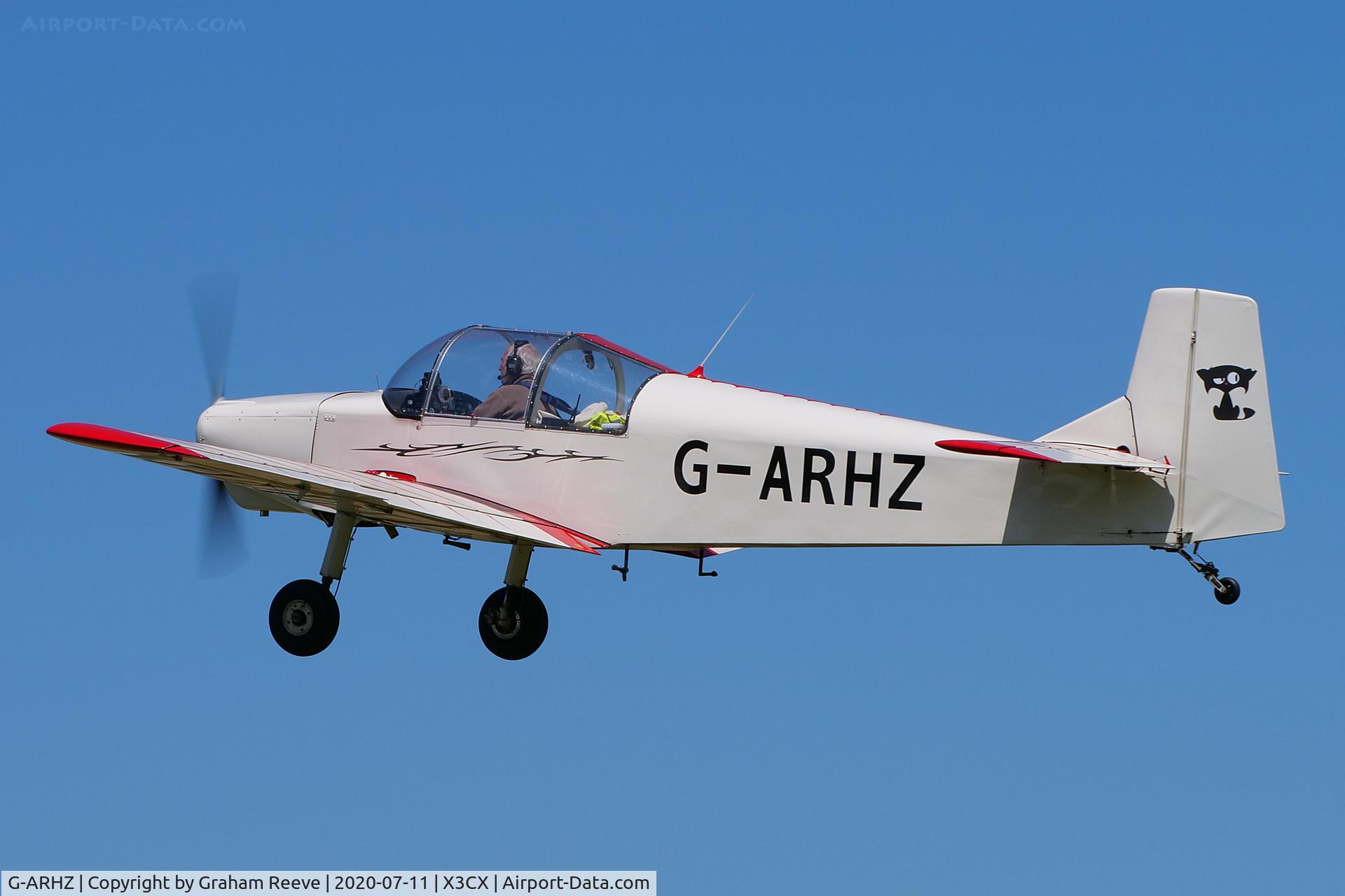 G-ARHZ, 1961 Rollason Druine D-62 Condor C/N PFA 247, Departing from Northrepps.