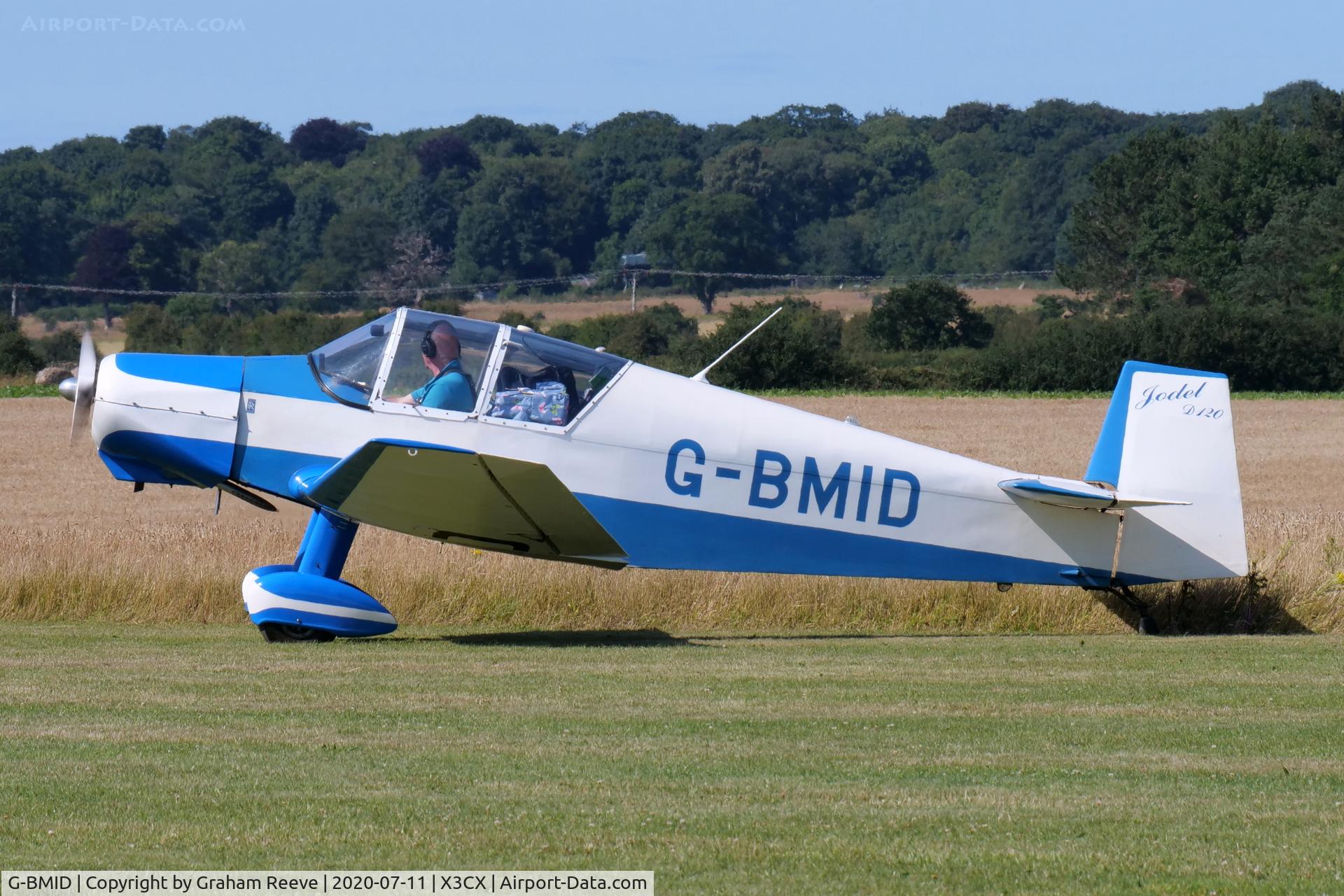 G-BMID, 1964 Jodel (Wassmer) D-120 Paris-Nice C/N 259, Just landed at Northrepps.
