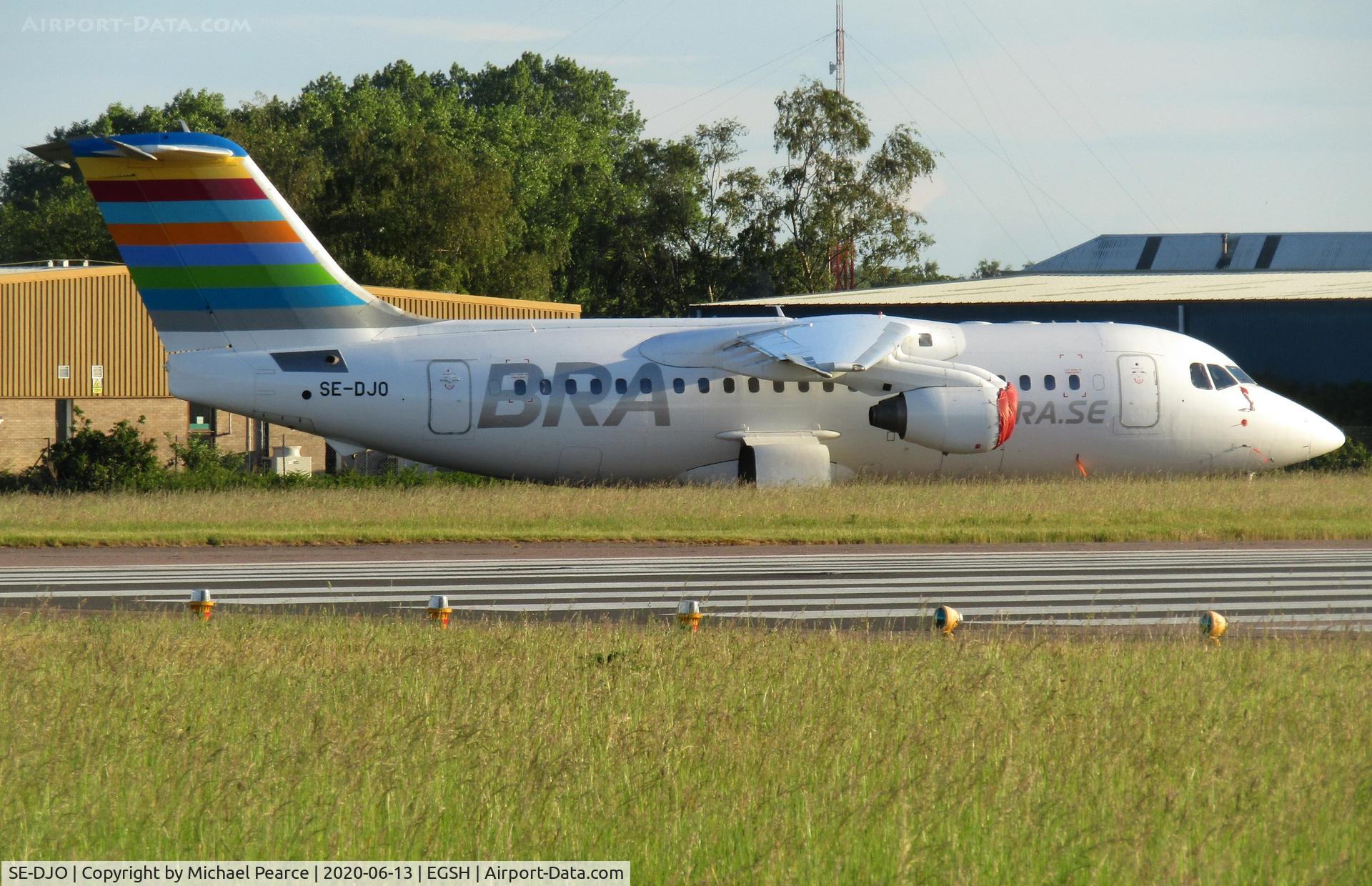 SE-DJO, 1992 British Aerospace BAe.146-200 C/N E2226, Stored on TWY Alpha due to COVID-19.