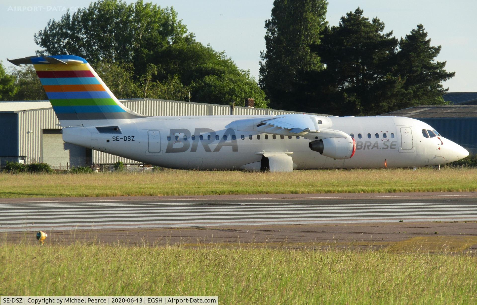 SE-DSZ, 2000 British Aerospace Avro 146-RJ100 C/N E3380, Stored on TWY Alpha due to COVID-19.