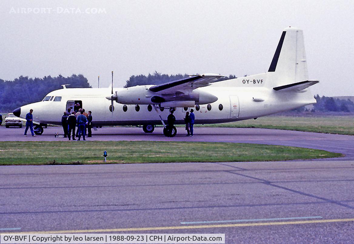 OY-BVF, 1966 Fokker F.27-600 Friendship C/N 10316, Copenhagen 23.9.1988