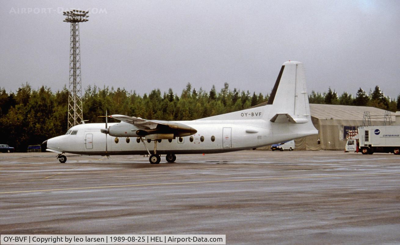 OY-BVF, 1966 Fokker F.27-600 Friendship C/N 10316, Helsinki 25.8.1989