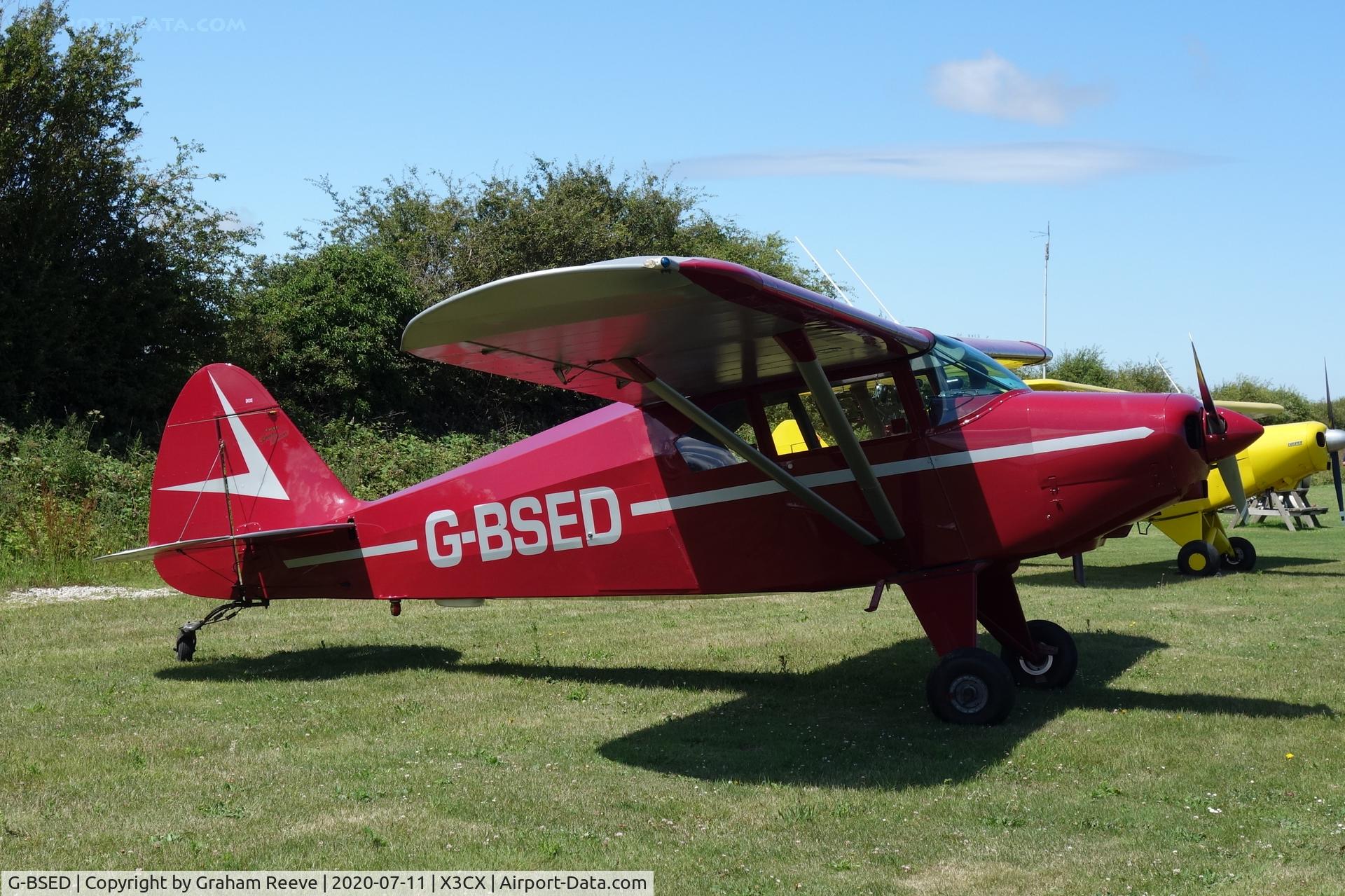 G-BSED, 1957 Piper PA-22-160 Tri Pacer C/N 22-6377, Parked at Northrepps.