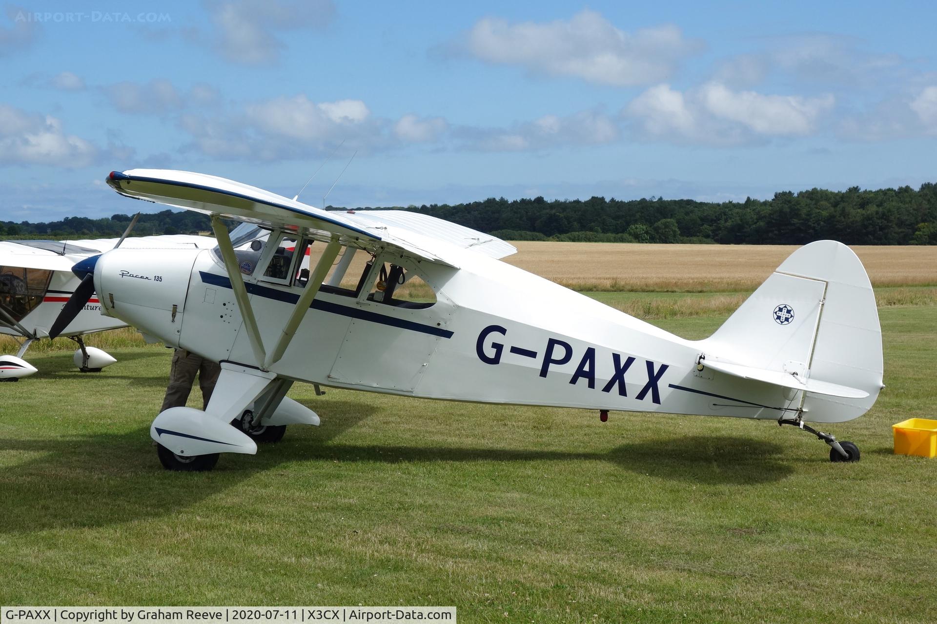 G-PAXX, 1954 Piper PA-20-135 Pacer Pacer C/N 20-1107, Parked at Northrepps.
