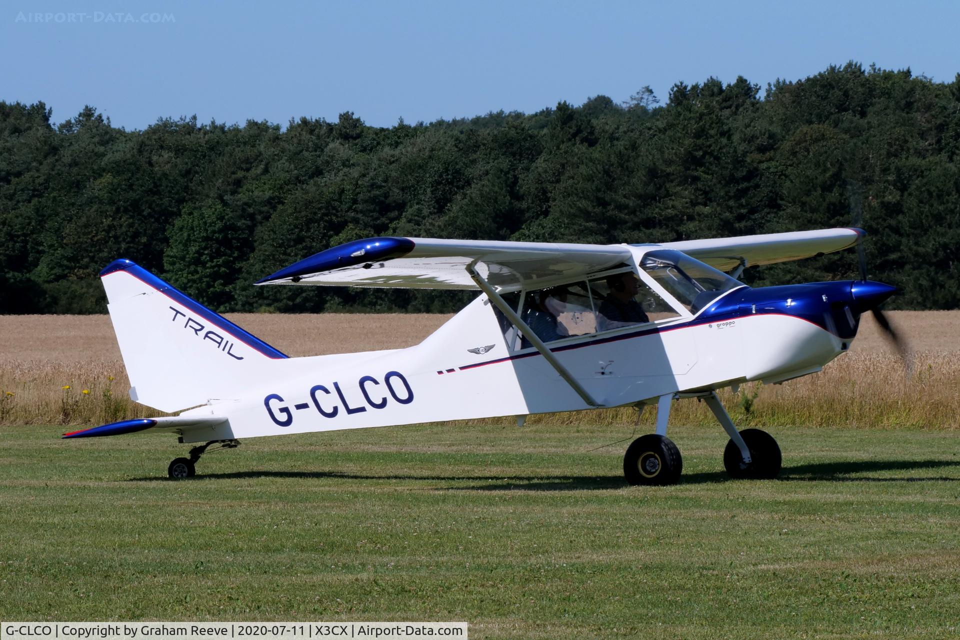 G-CLCO, 2018 Groppo Trail Mk.2 C/N LAA 372-15418, Departing from Northrepps.