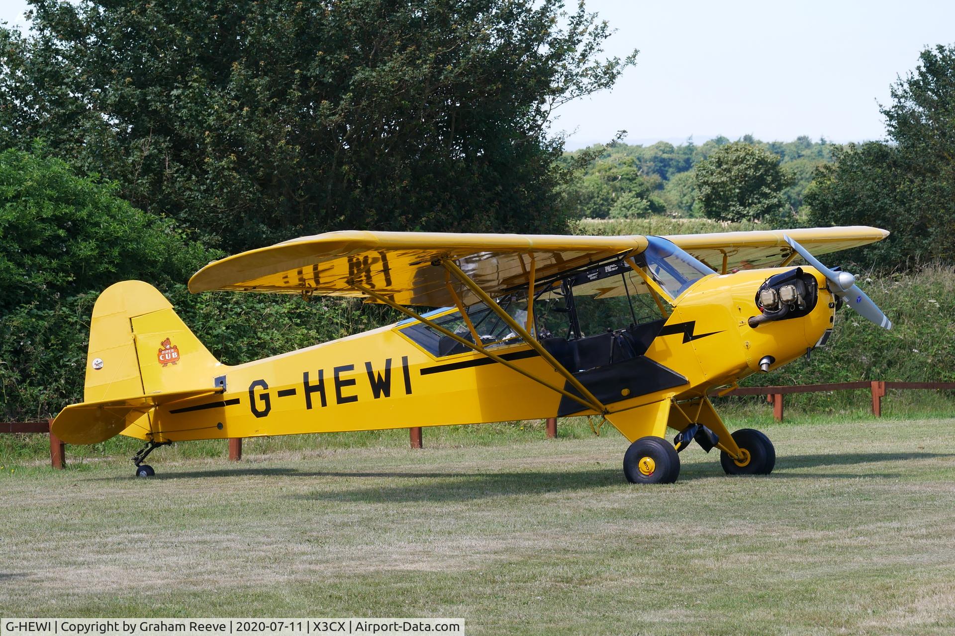 G-HEWI, 1944 Piper L-4J Grasshopper (J3C-65D) C/N 12566, Parked at Northrepps.