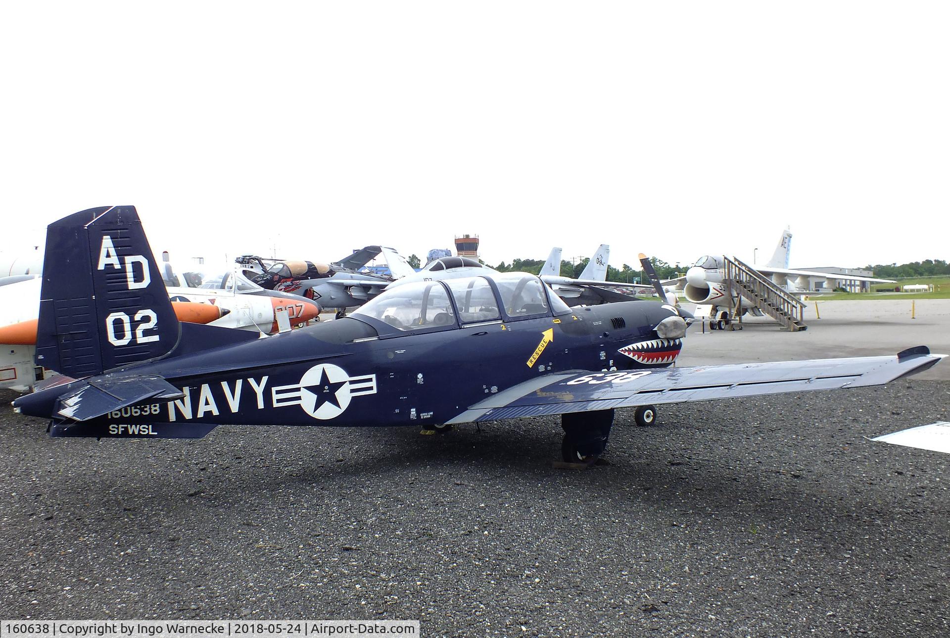 160638, Beech T-34C Turbo Mentor C/N GL-103, Beechcraft T-34C Turbo Mentor at the Hickory Aviation Museum, Hickory NC