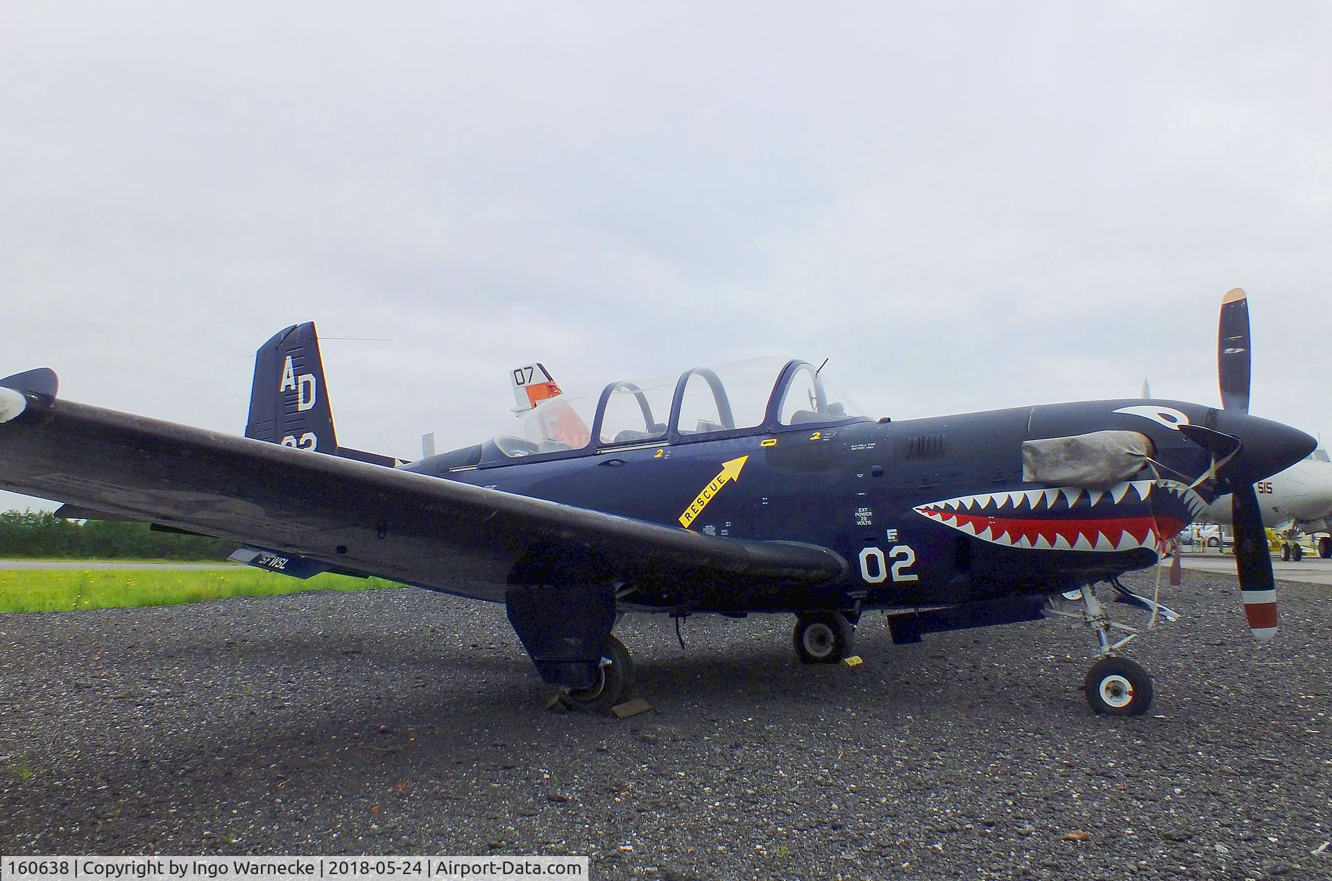 160638, Beech T-34C Turbo Mentor C/N GL-103, Beechcraft T-34C Turbo Mentor at the Hickory Aviation Museum, Hickory NC