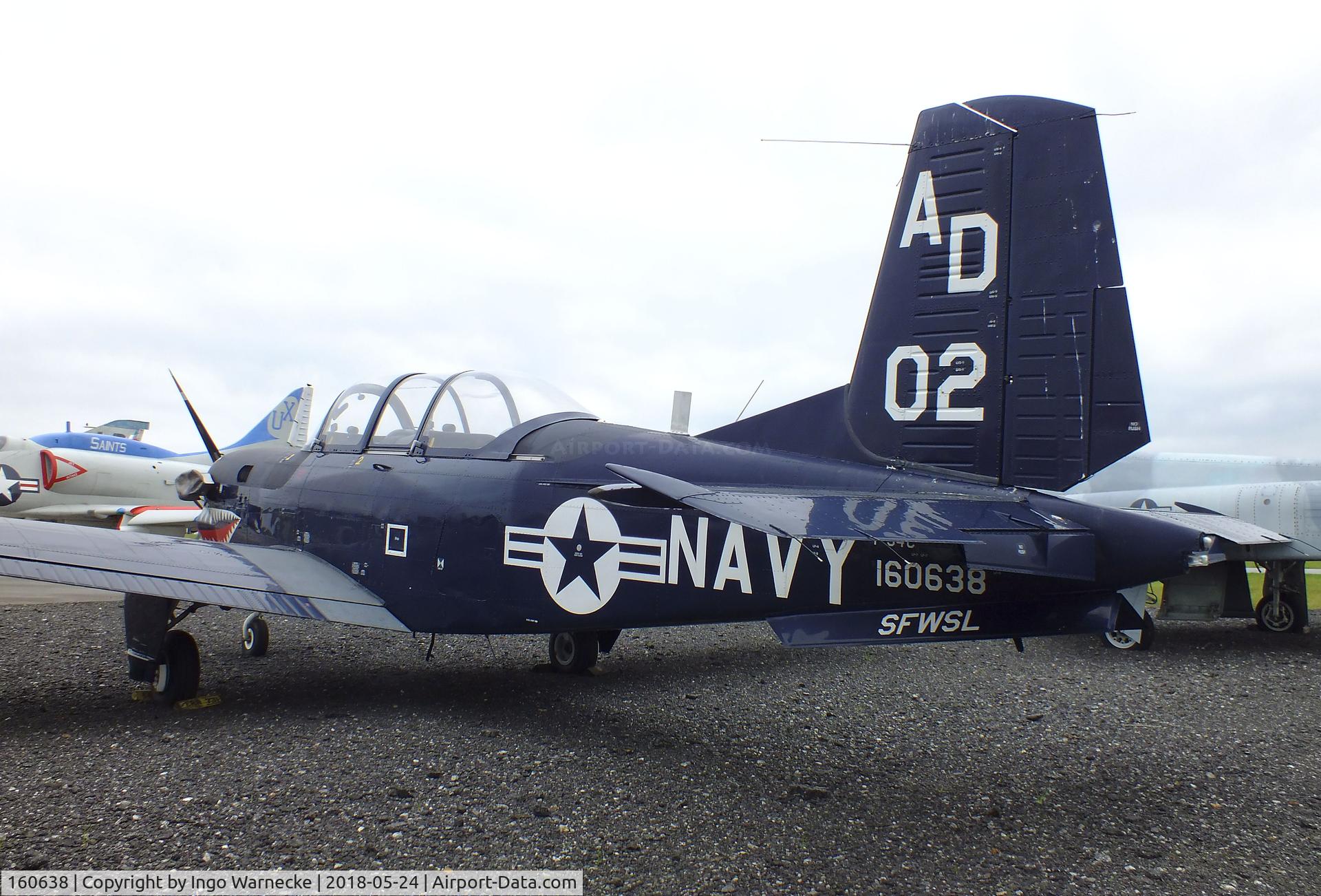 160638, Beech T-34C Turbo Mentor C/N GL-103, Beechcraft T-34C Turbo Mentor at the Hickory Aviation Museum, Hickory NC