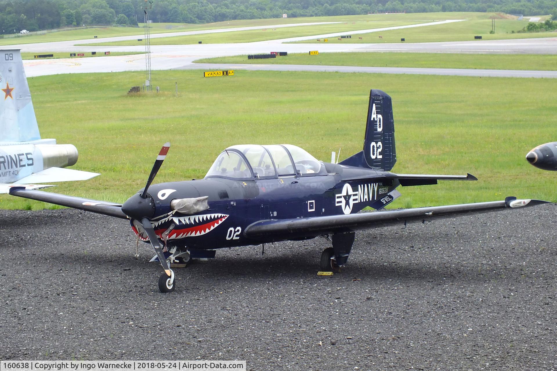 160638, Beech T-34C Turbo Mentor C/N GL-103, Beechcraft T-34C Turbo Mentor at the Hickory Aviation Museum, Hickory NC