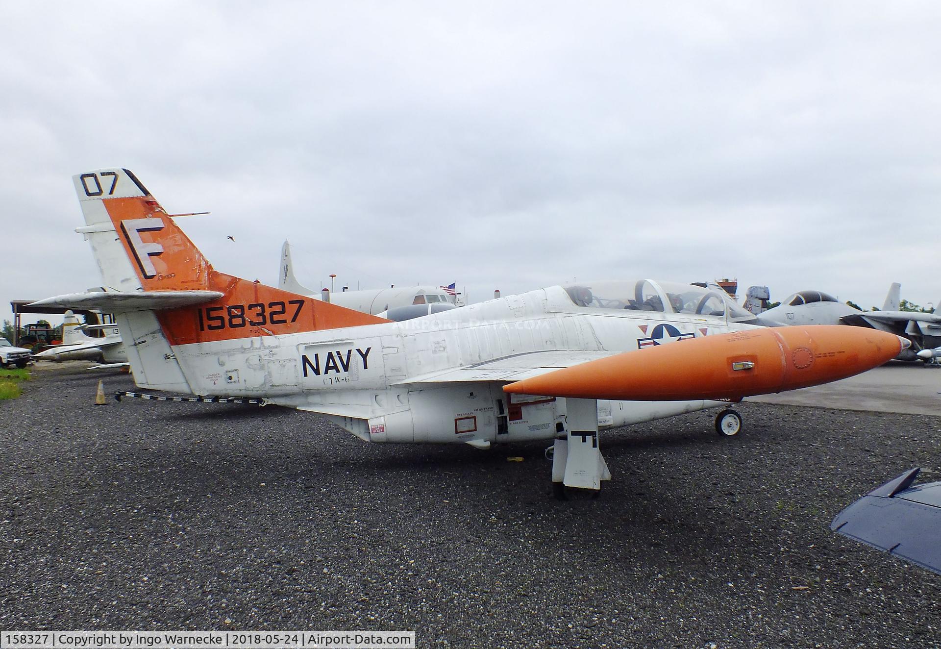 158327, Rockwell T-2C Buckeye C/N 340-18, North American T-2C Buckeye at the Hickory Aviation Museum, Hickory NC