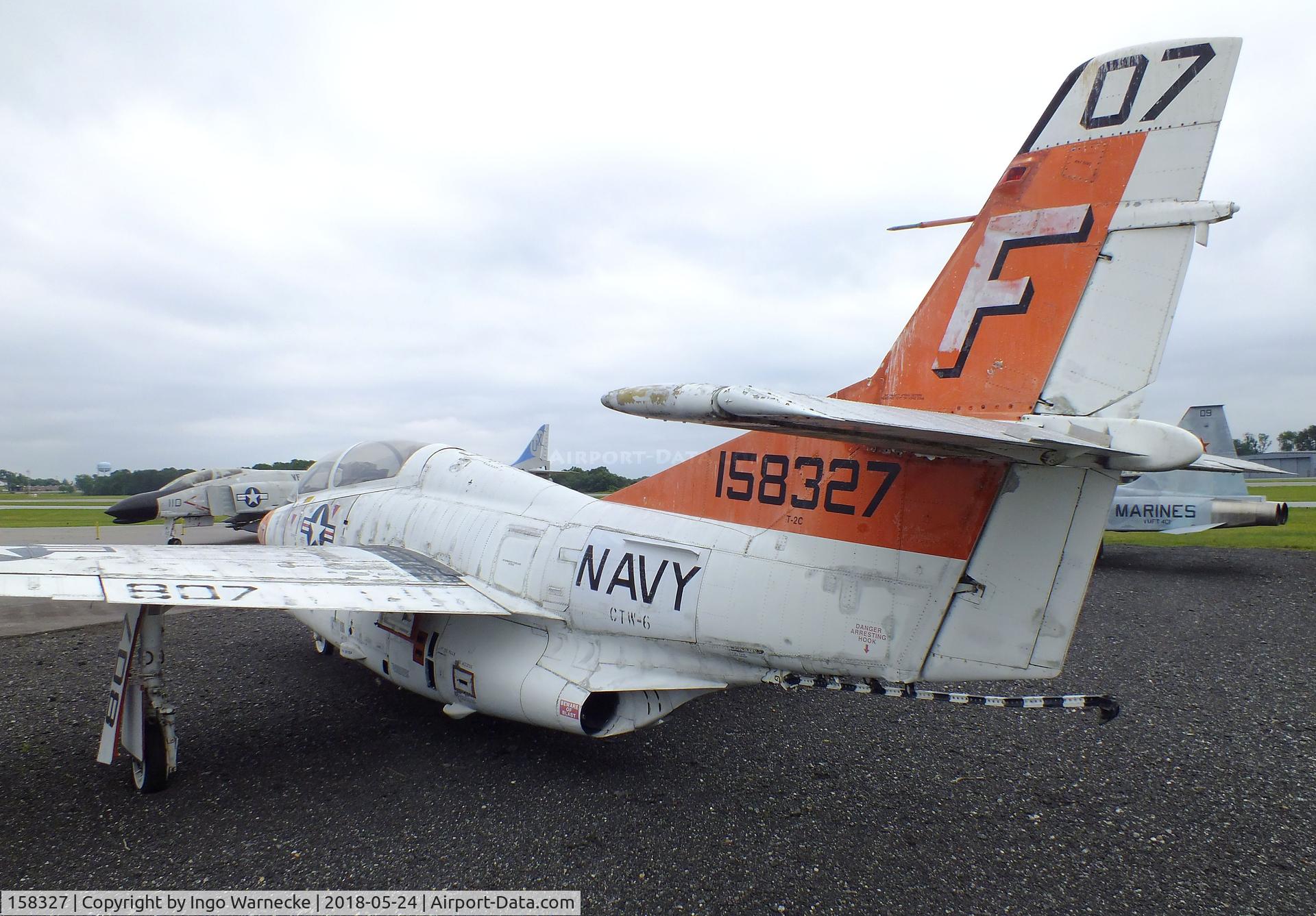 158327, Rockwell T-2C Buckeye C/N 340-18, North American T-2C Buckeye at the Hickory Aviation Museum, Hickory NC