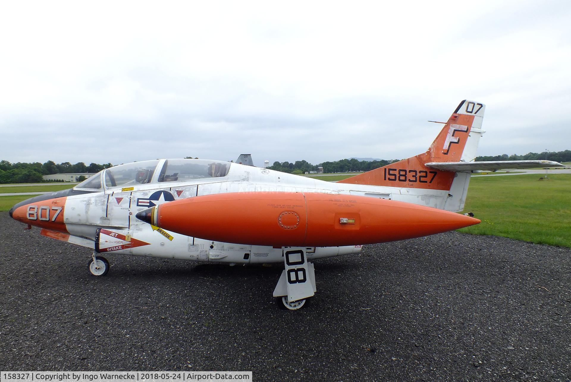 158327, Rockwell T-2C Buckeye C/N 340-18, North American T-2C Buckeye at the Hickory Aviation Museum, Hickory NC