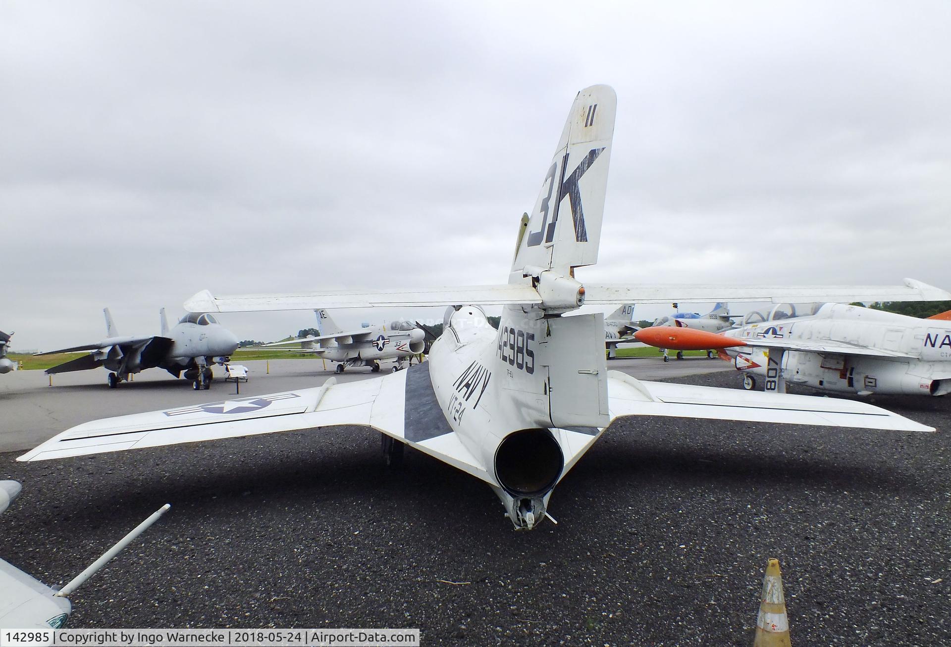 142985, 1962 Grumman TF-9J Cougar C/N 367, Grumman TF-9J (F9F-8T) Cougar at the Hickory Aviation Museum, Hickory NC