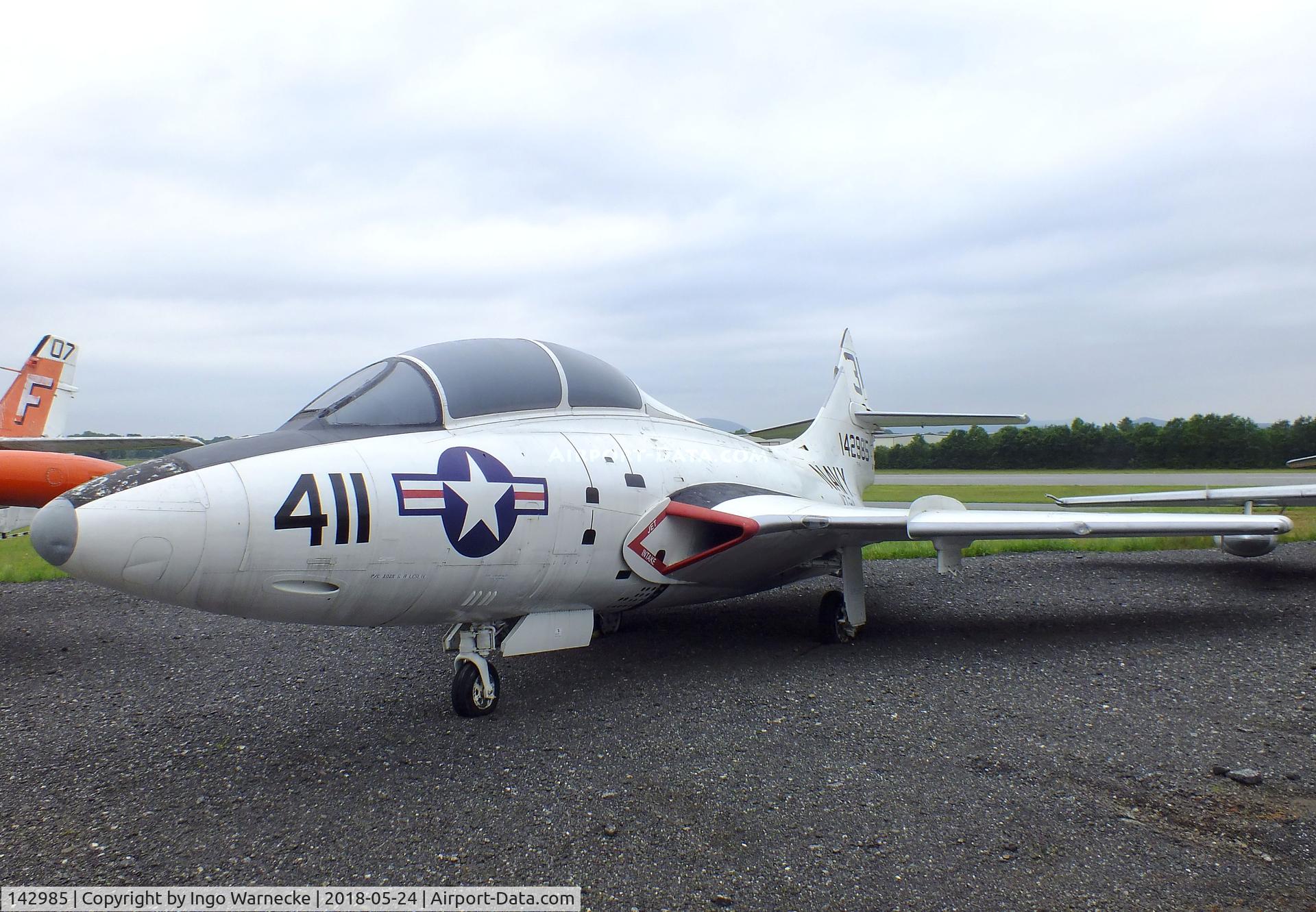 142985, 1962 Grumman TF-9J Cougar C/N 367, Grumman TF-9J (F9F-8T) Cougar at the Hickory Aviation Museum, Hickory NC