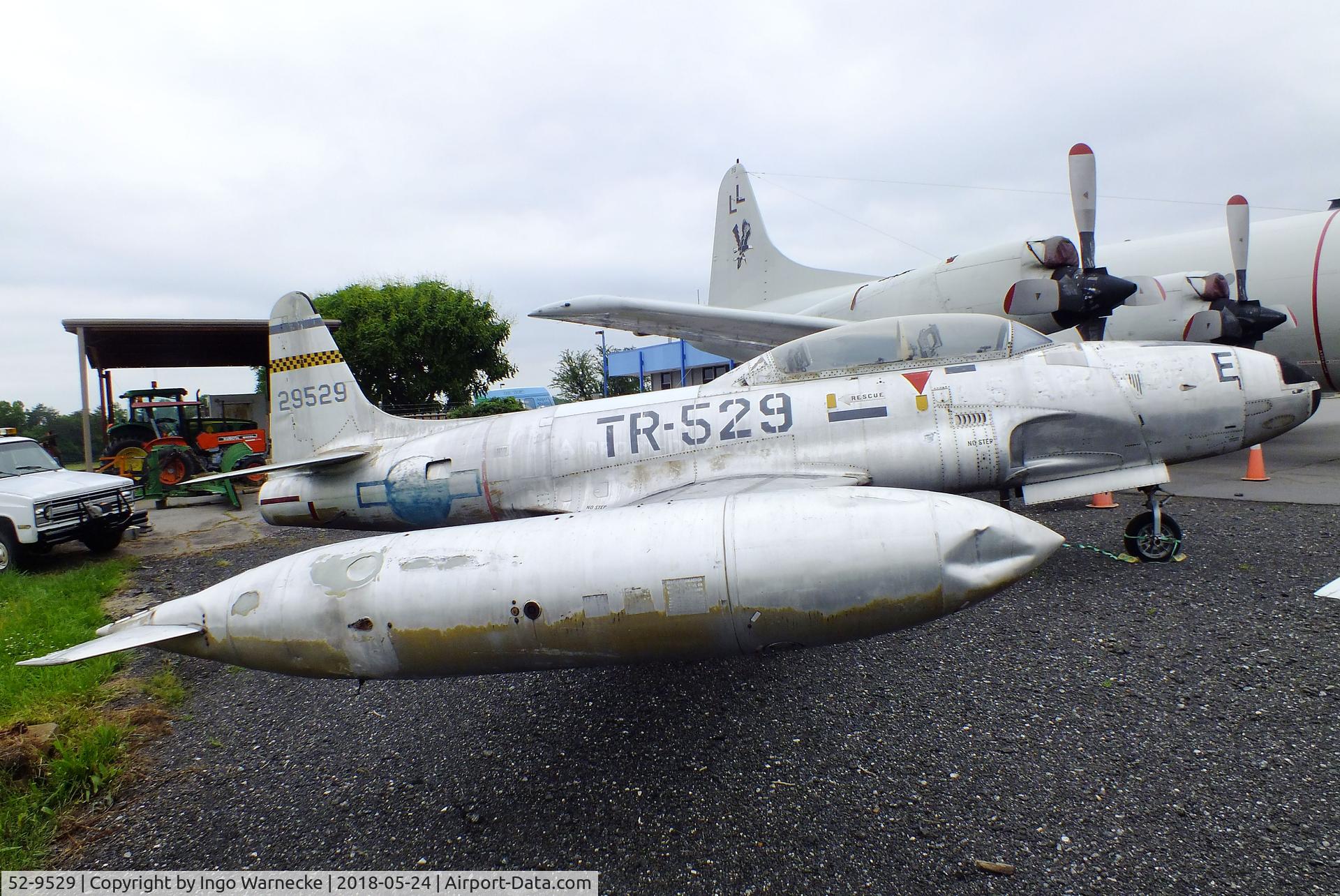52-9529, 1952 Lockheed T-33A Shooting Star C/N 580-7664, Lockheed T-33A at the Hickory Aviation Museum, Hickory NC