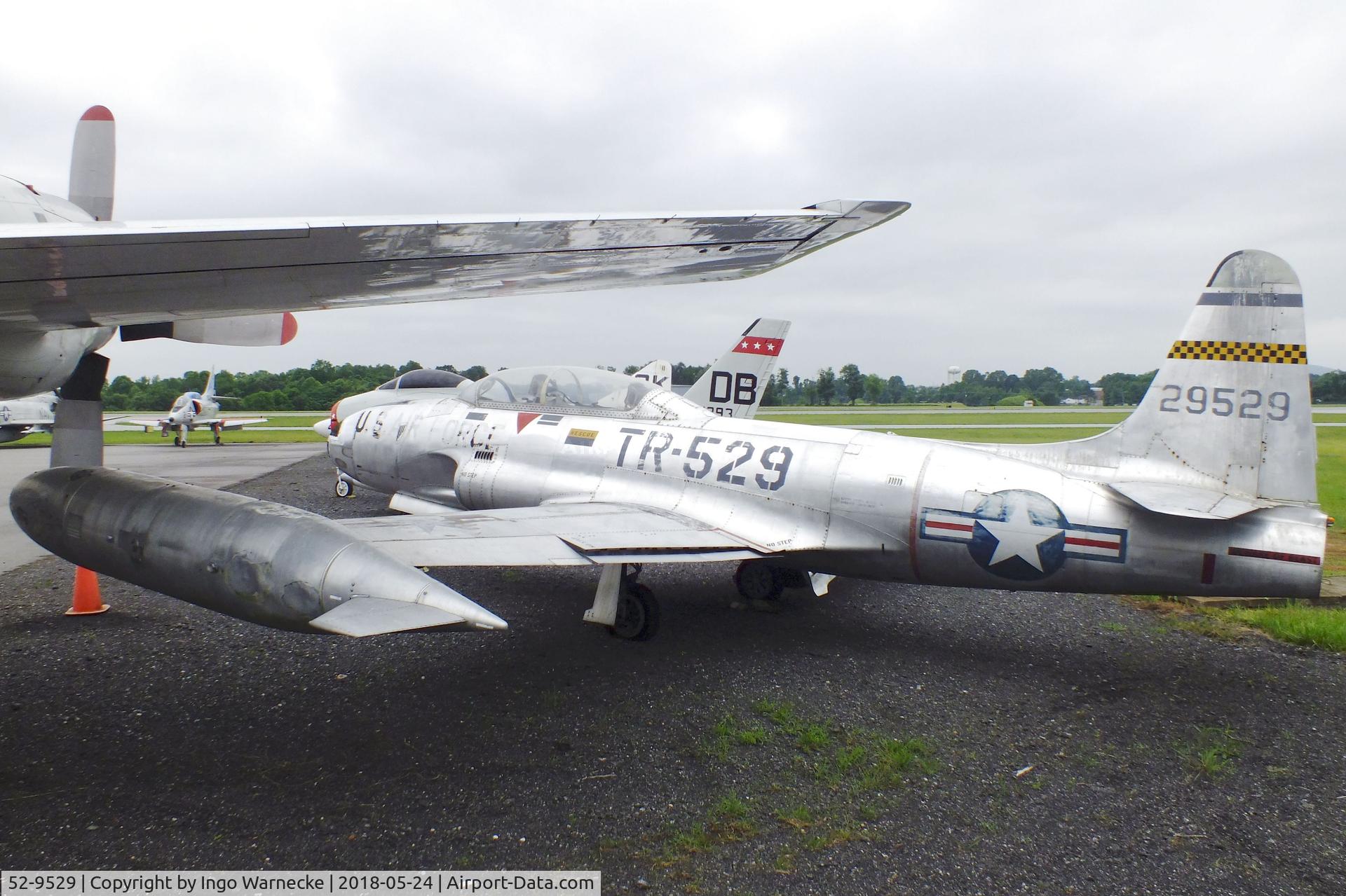 52-9529, 1952 Lockheed T-33A Shooting Star C/N 580-7664, Lockheed T-33A at the Hickory Aviation Museum, Hickory NC
