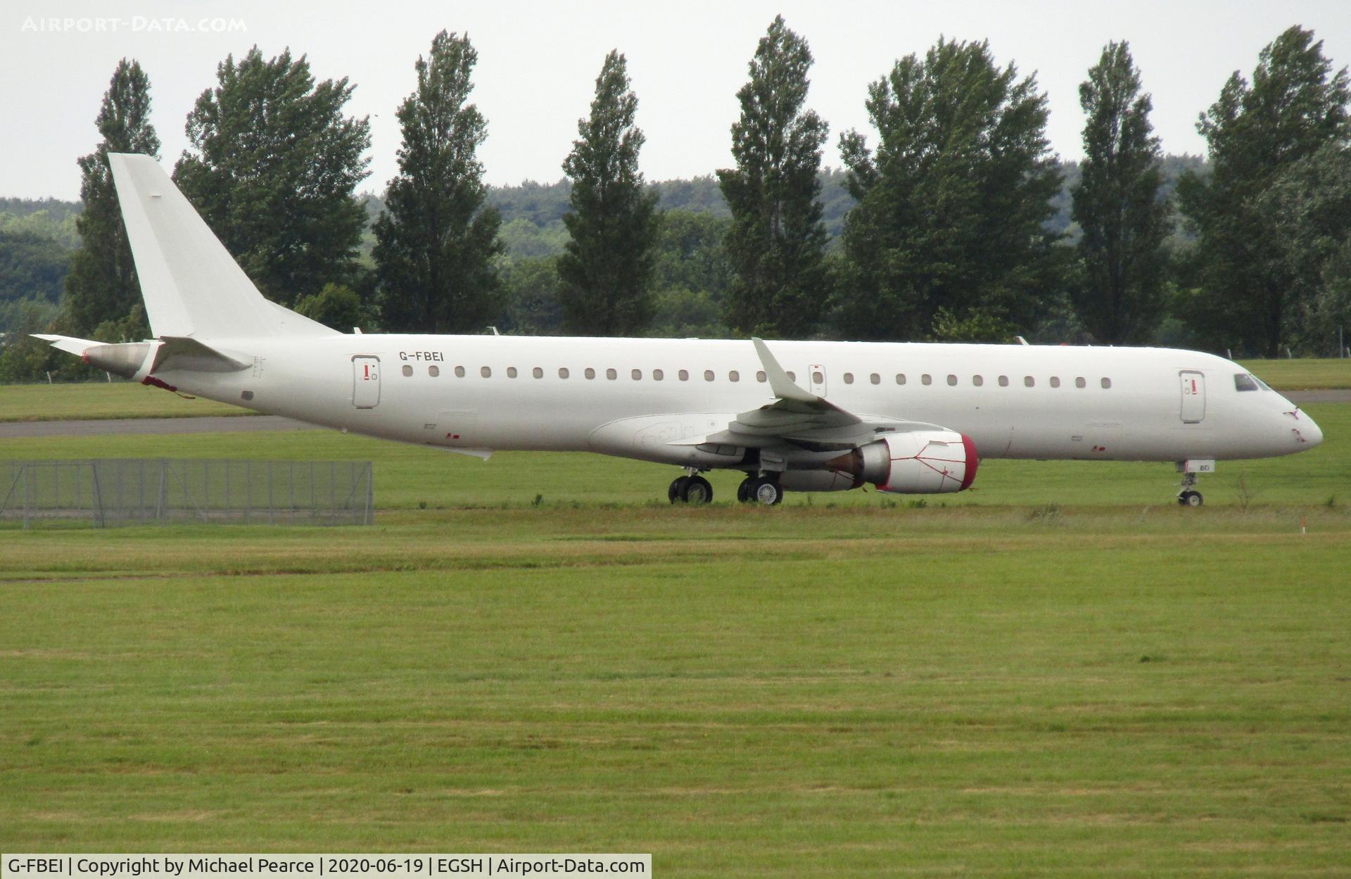G-FBEI, 2007 Embraer 195LR (ERJ-190-200LR) C/N 19000143, Stored North Side awaiting a new owner.
