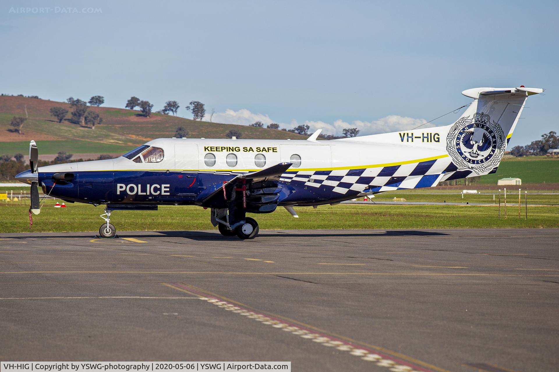 VH-HIG, 2006 Pilatus PC-12/47 C/N 772, South Australia Police (VH-HIG) Pilatus PC-12/47E parked at Wagga Wagga Airport