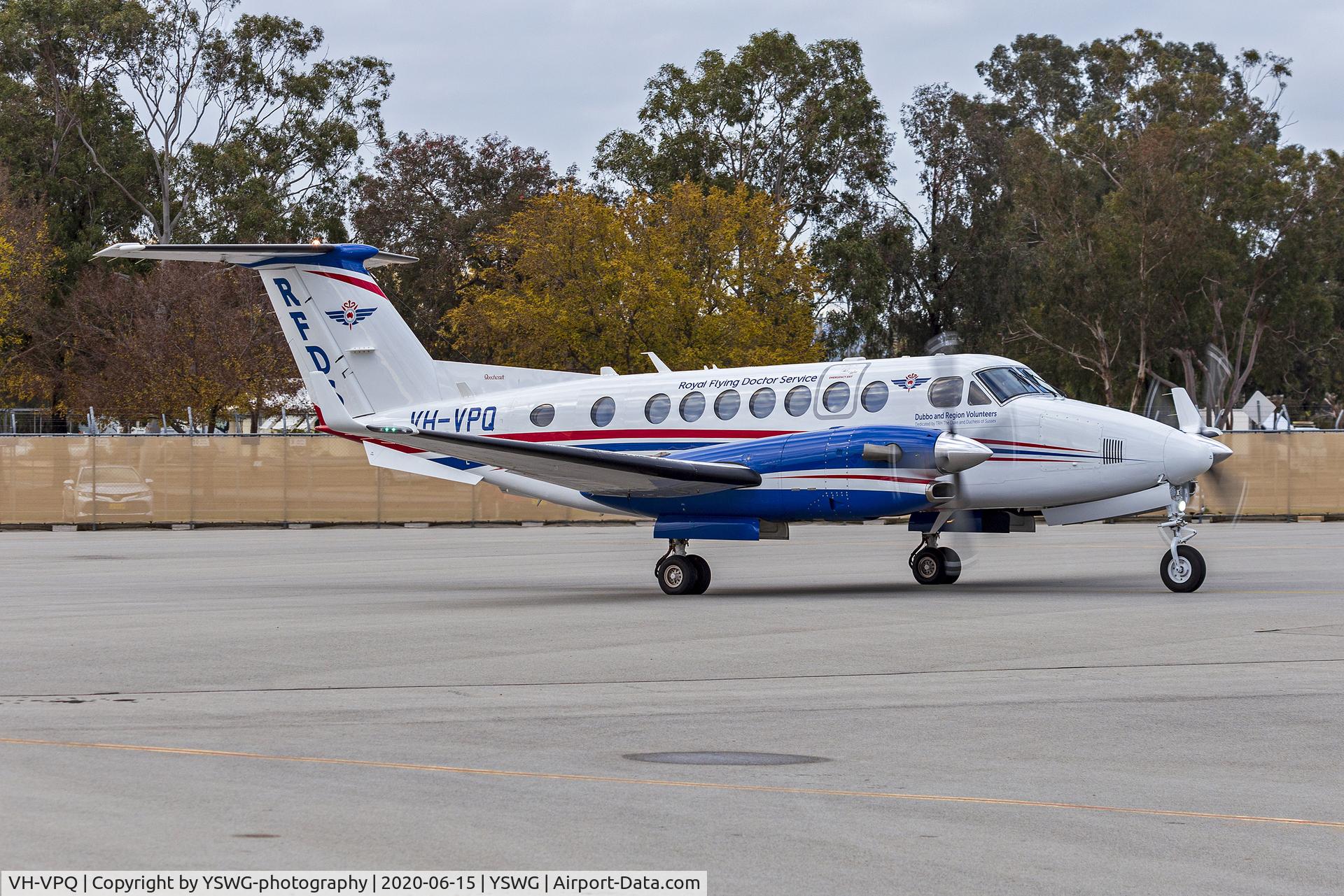 VH-VPQ, 2018 Beech B300 King Air King Air C/N FL-1142, Royal Flying Doctor Service (VH-VPQ) Textron B300 Super King Air 350 taxiing at Wagga Wagga Airport