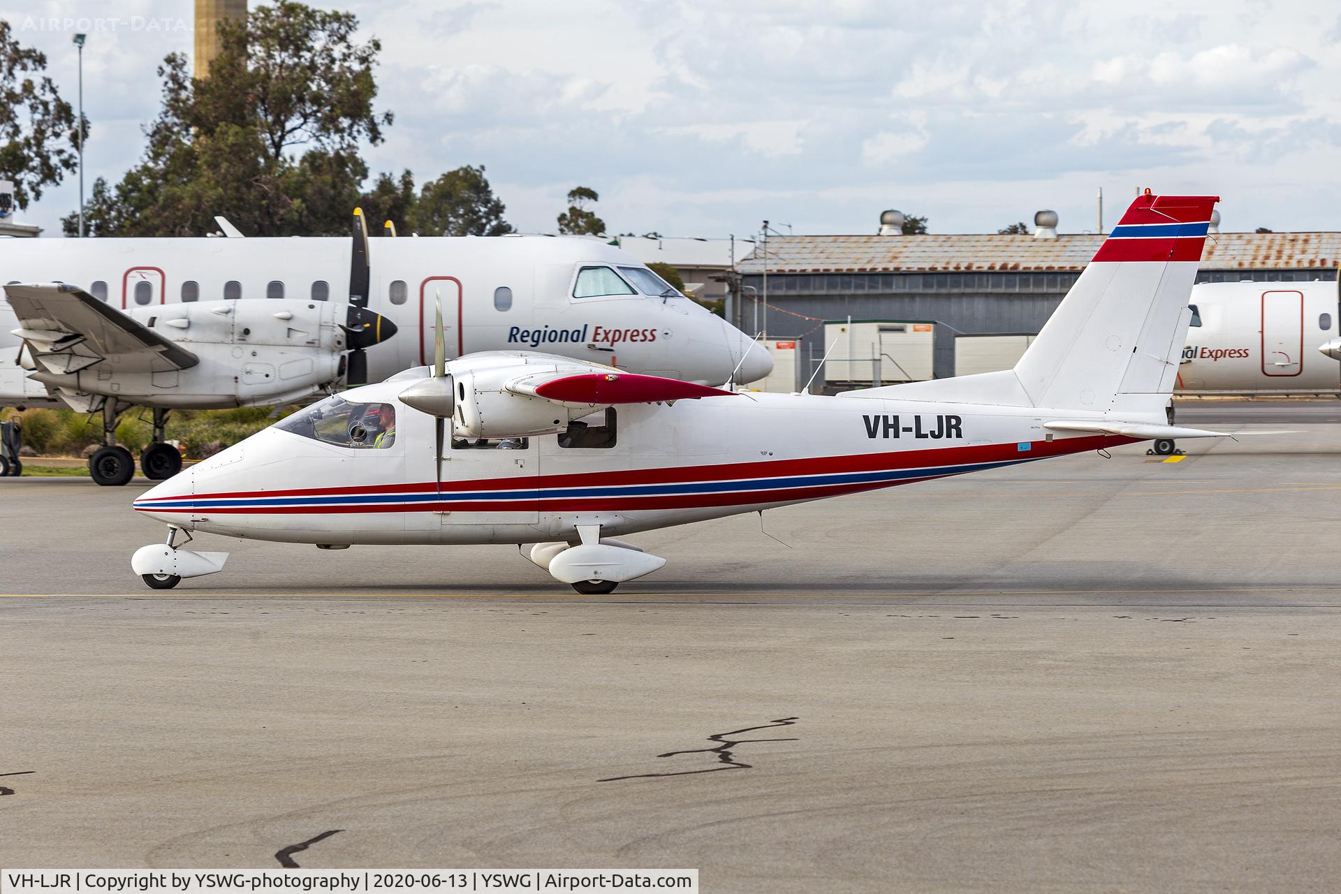VH-LJR, 1975 Partenavia P-68B C/N 41, Partenavia P 68B (VH-LJR) taxiing at Wagga Wagga Airport