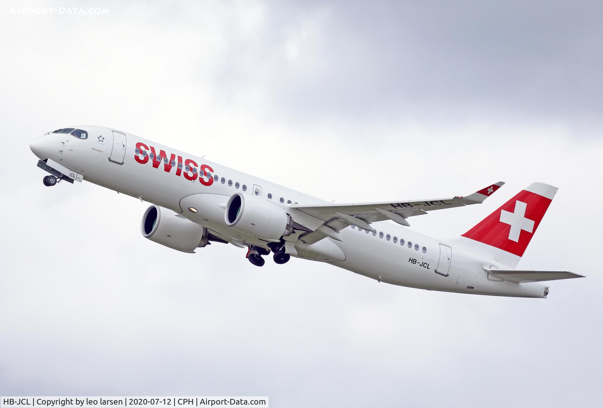 HB-JCL, 2018 Bombardier CS300 (BD-500-1A11) C/N 55029, Copenhagen 12.7.2020
