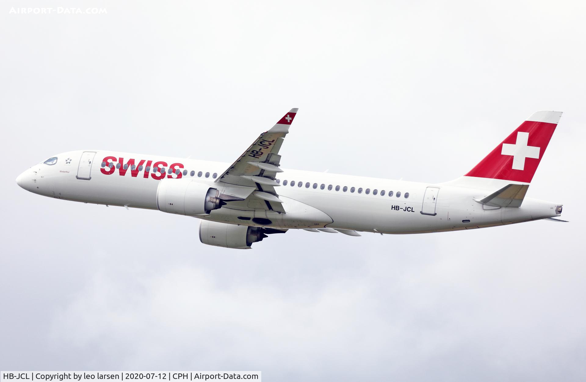HB-JCL, 2018 Bombardier CS300 (BD-500-1A11) C/N 55029, Copenhagen 12.7.2020