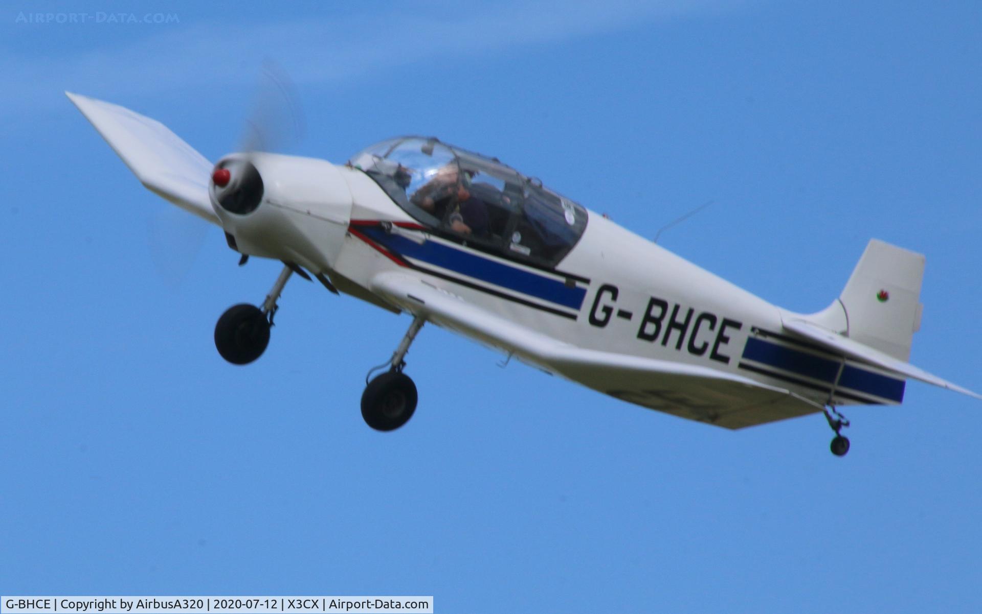 G-BHCE, 1956 Jodel D-117A C/N 381, Departing Northreps Airfield