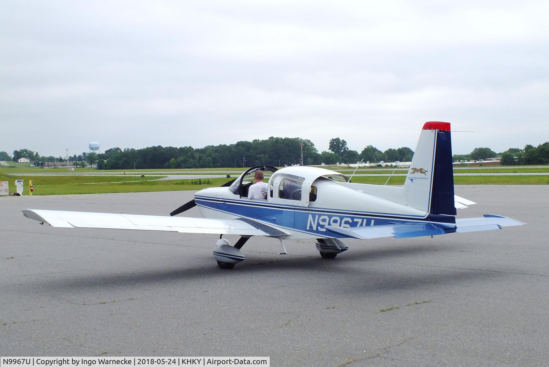 N9967U, Grumman American AA-5A Cheetah C/N AA5A0367, Grumman American AA-5A Cheetah at the Hickory regional airport