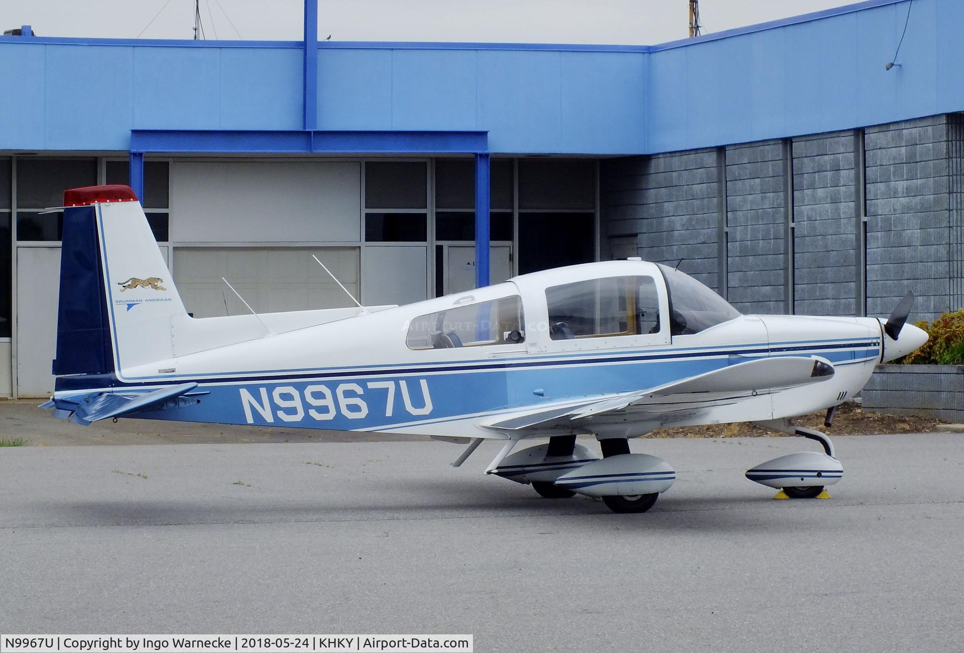 N9967U, Grumman American AA-5A Cheetah C/N AA5A0367, Grumman American AA-5A Cheetah at the Hickory regional airport