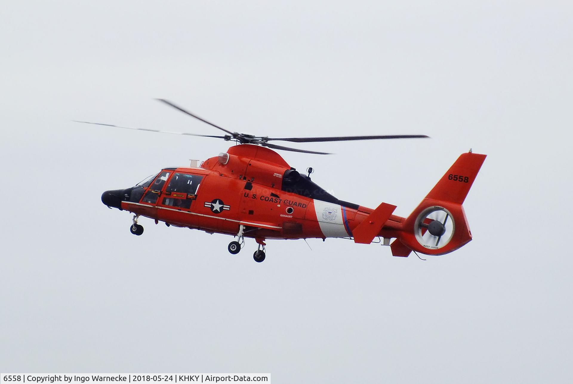 6558, 1987 Aerospatiale HH-65C Dolphin C/N 6238, Aerospatiale HH-65C Dolphin of the USCG at the Hickory regional airport