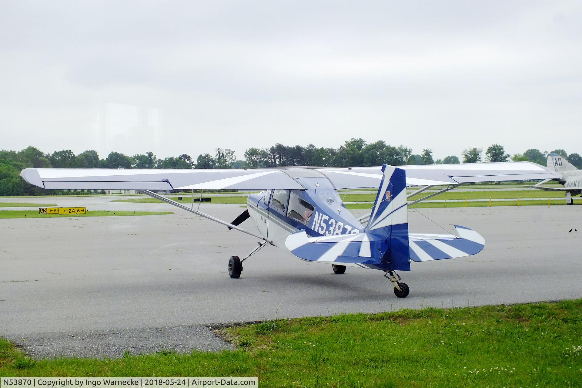 N53870, Bellanca 8KCAB Decathlon C/N 225-76, Bellanca 8KCAB Decathlon at the Hickory regional airport