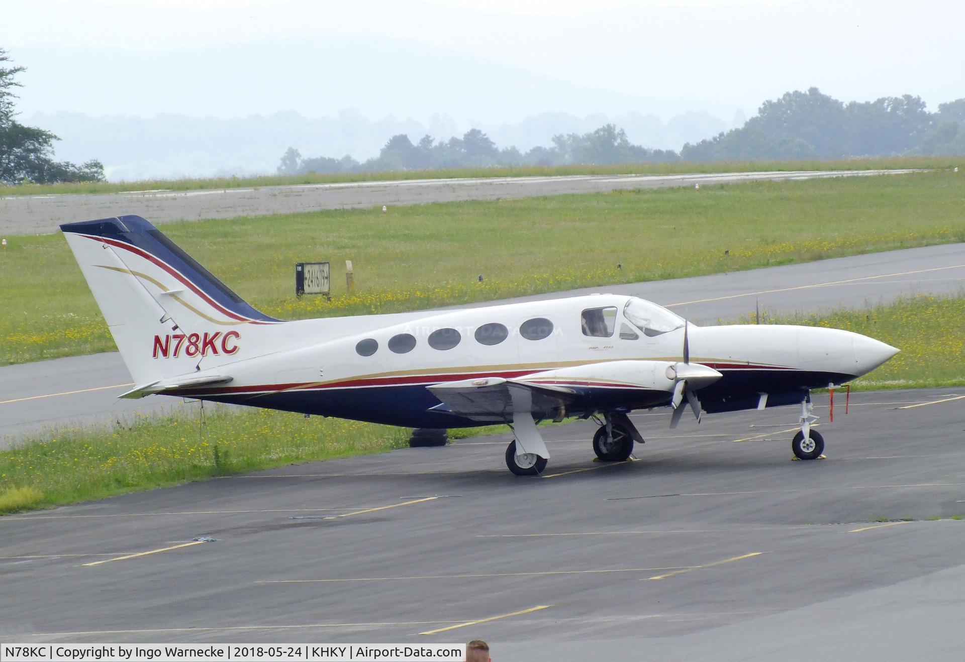 N78KC, 1978 Cessna 414A Chancellor C/N 414A-0045, Cessna 414A Chancellor at the Hickory regional airport