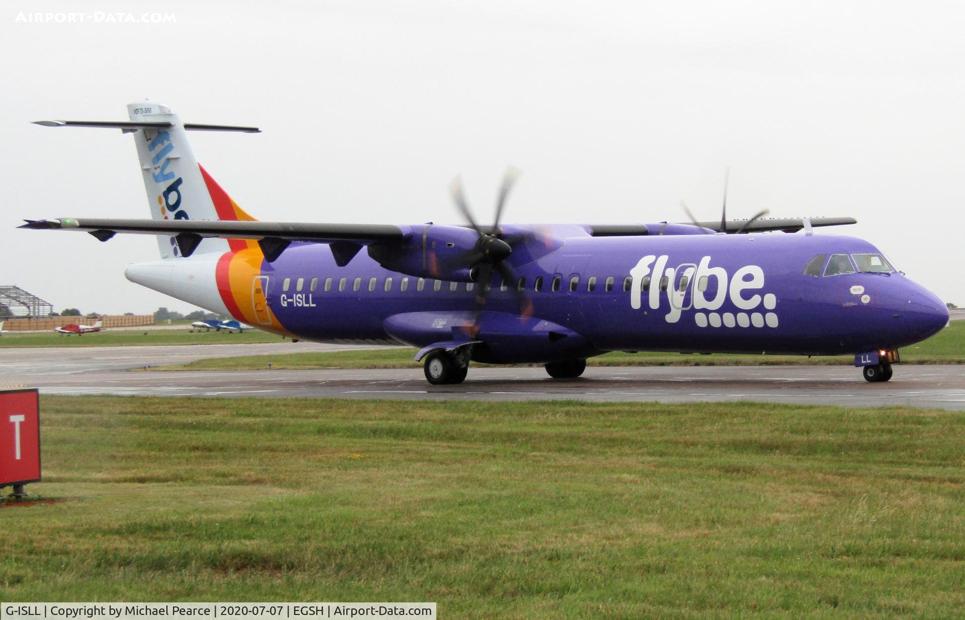 G-ISLL, 2002 ATR 72-212A C/N 696, Arriving from Jersey (JER) for respray.