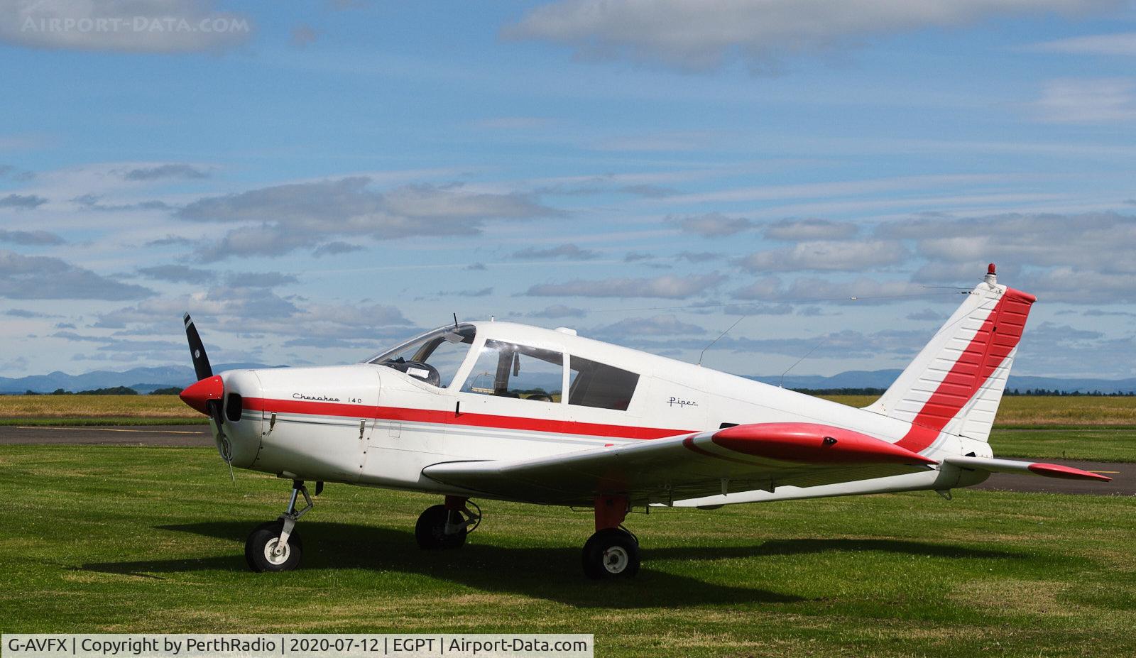 G-AVFX, 1967 Piper PA-28-140 Cherokee C/N 28-22757, A visitor from Strathallan