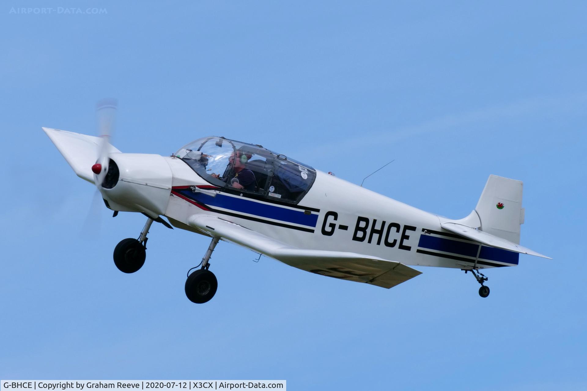 G-BHCE, 1956 Jodel D-117A C/N 381, Departing from Northrepps.
