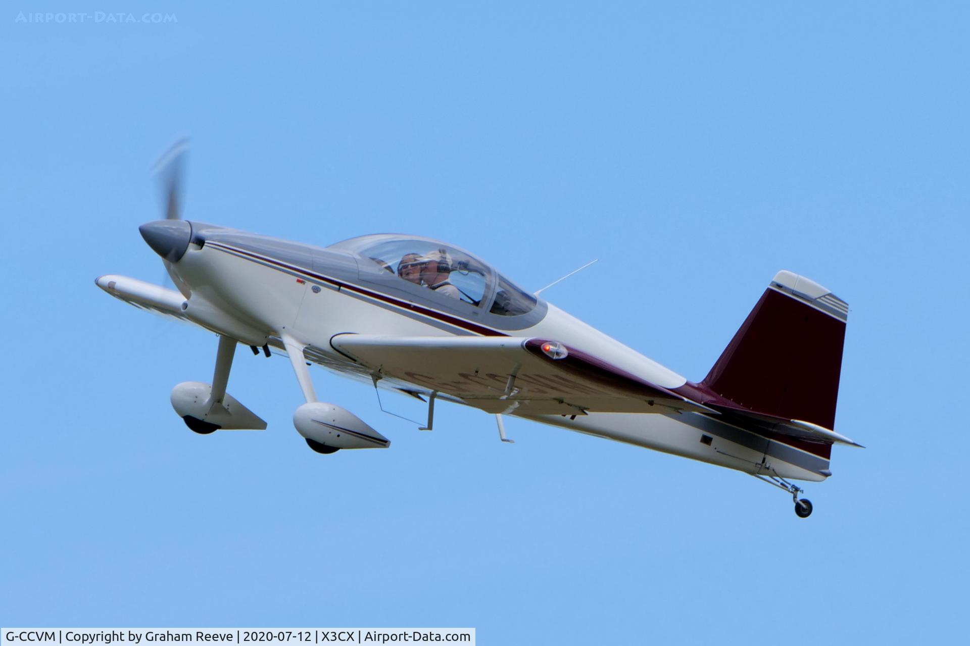 G-CCVM, 2006 Vans RV-7A C/N PFA 323-14213, Departing from Northrepps.