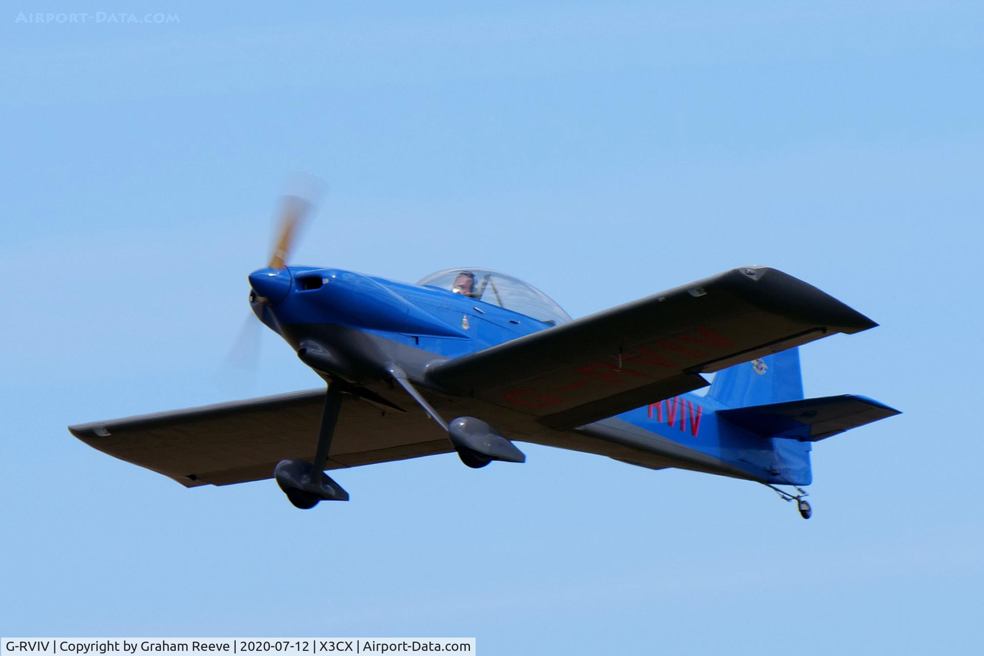 G-RVIV, 1999 Vans RV-4 C/N PFA 181-12366, Departing from Northrepps.