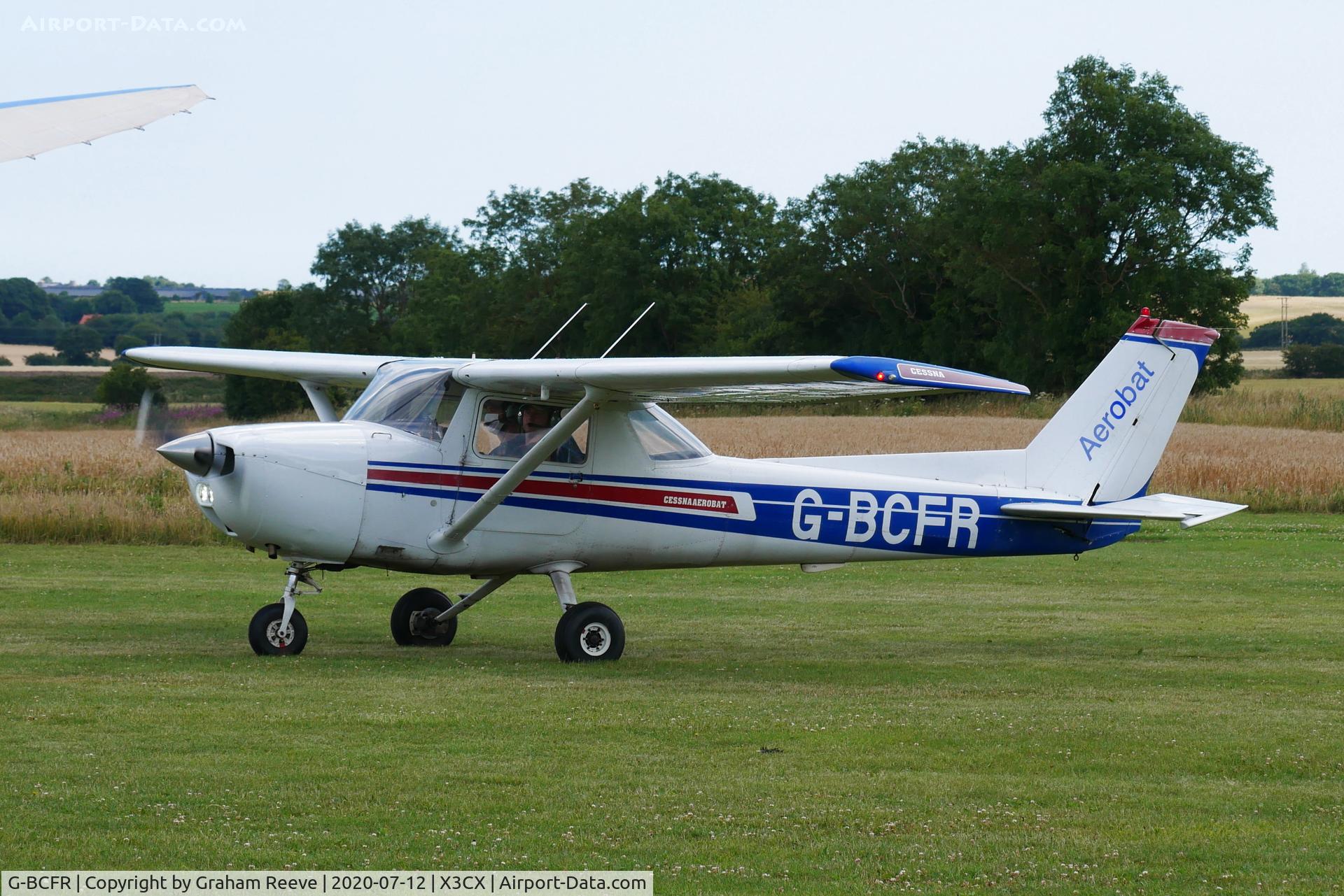 G-BCFR, 1974 Reims FRA150L Aerobat C/N 0244, Departing from Northrepps.