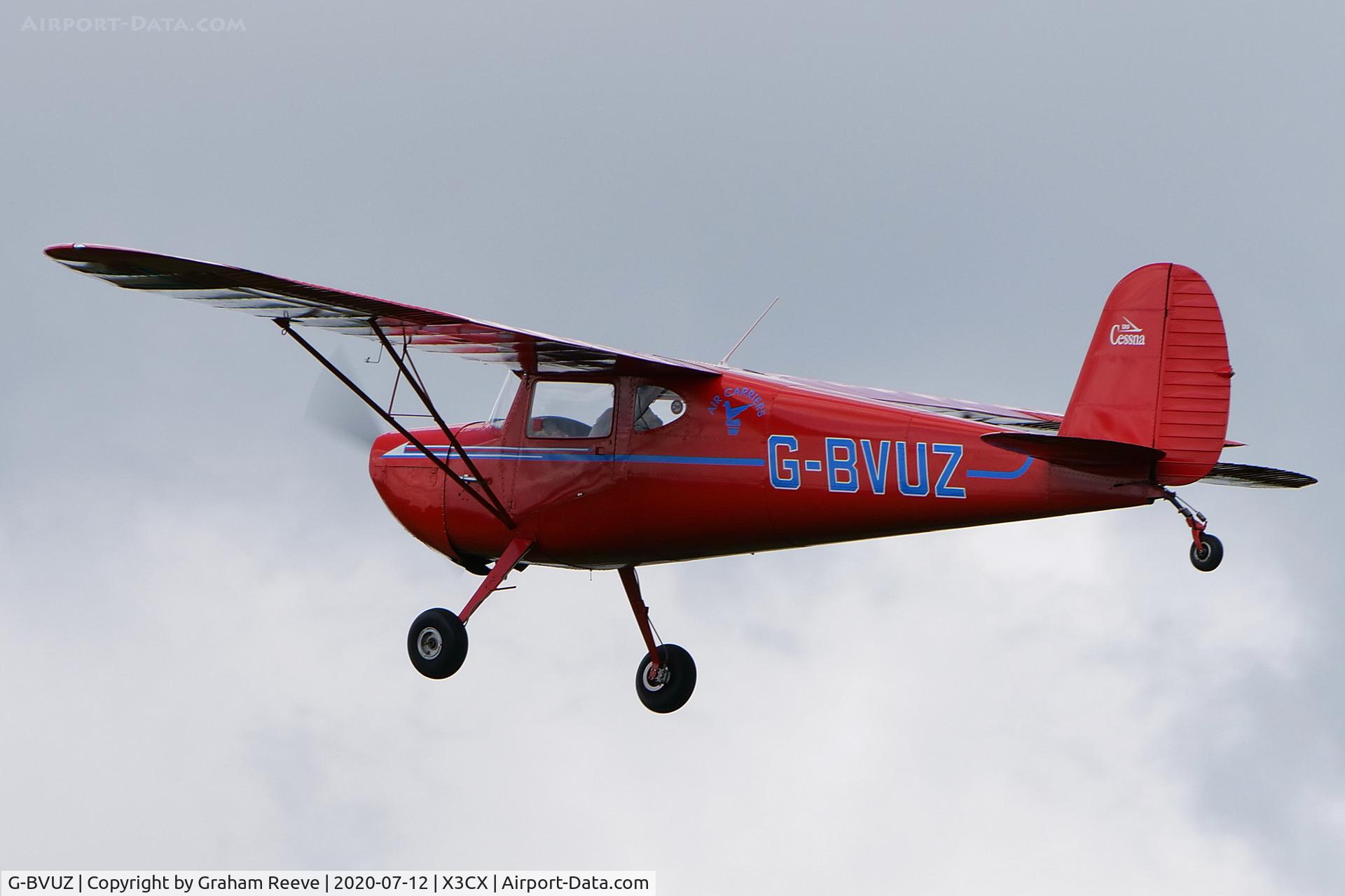 G-BVUZ, 1946 Cessna 120 C/N 11334, Departing from Northrepps.