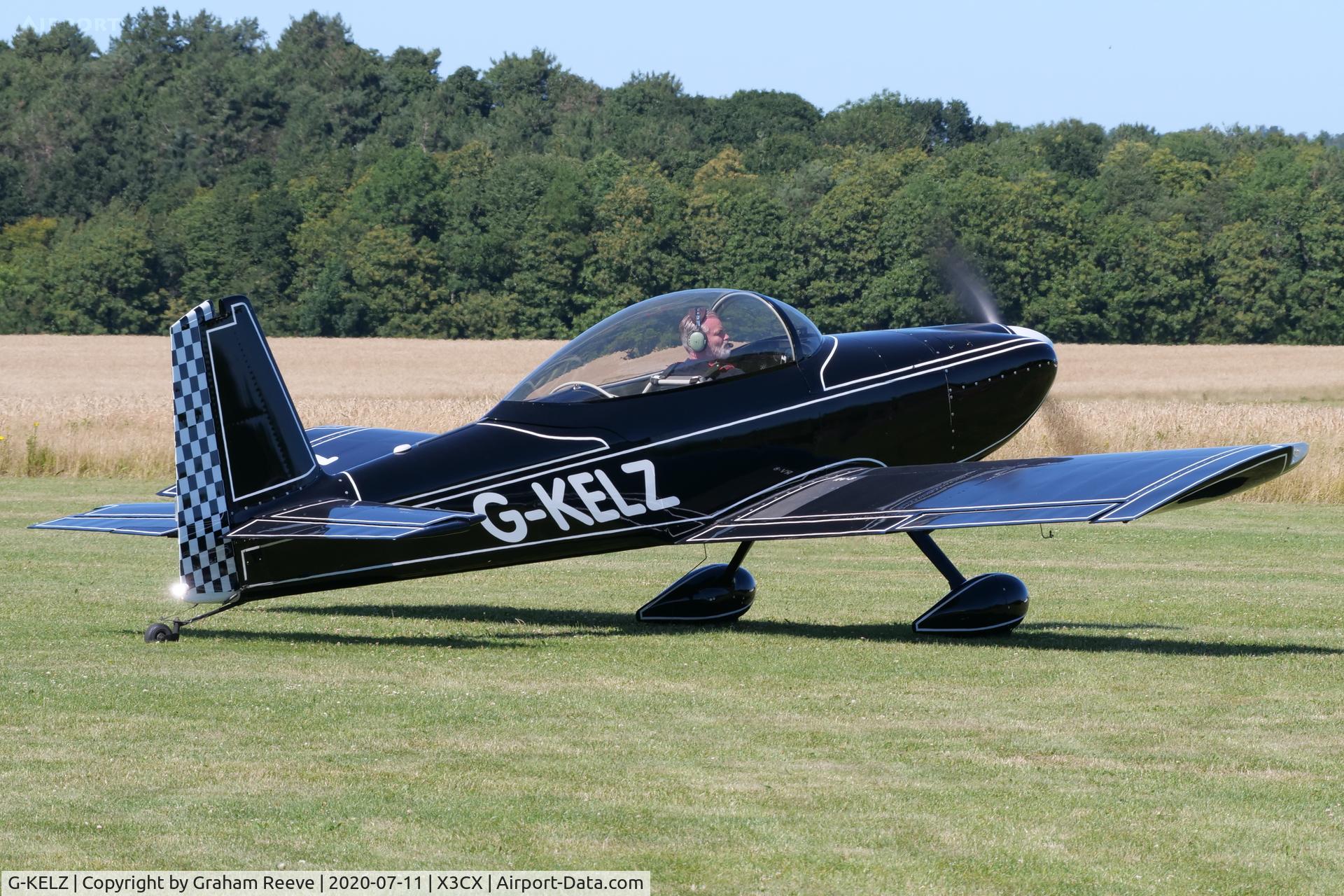 G-KELZ, 2003 Vans RV-8 C/N PFA 303-13665, Just landed at Northrepps.